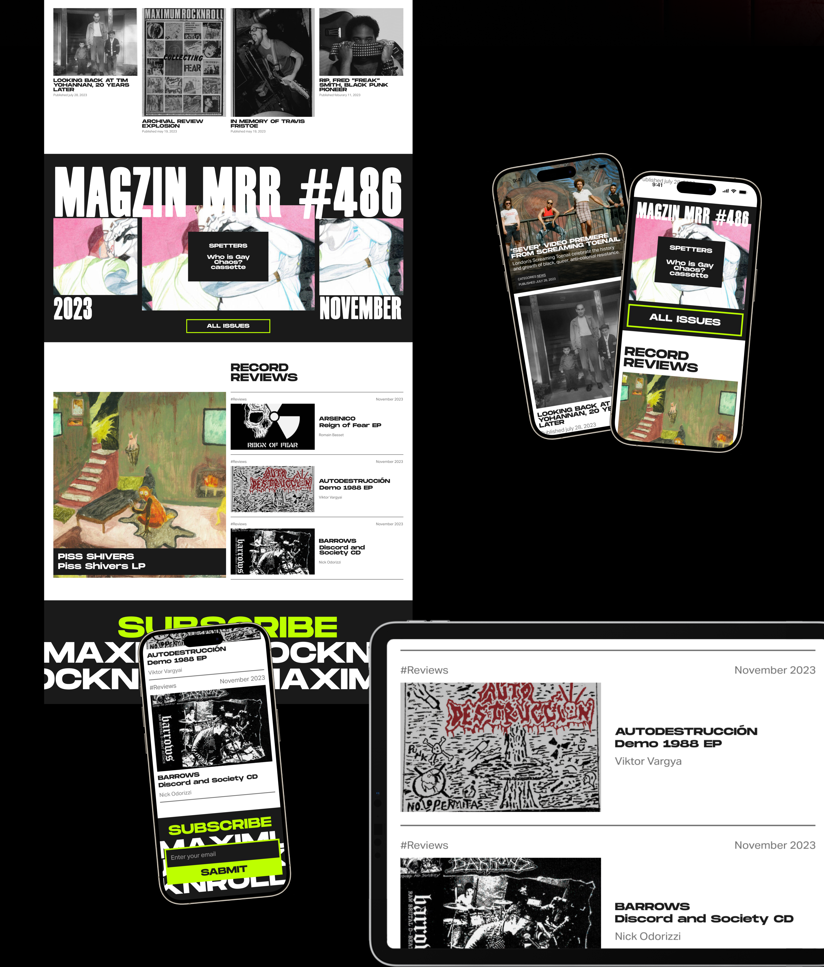 MAXIMUM ROCKNROLL | NEWS MAGAZIN REDESIGN — Изображение №5 — Интерфейсы, Иллюстрация на Dprofile