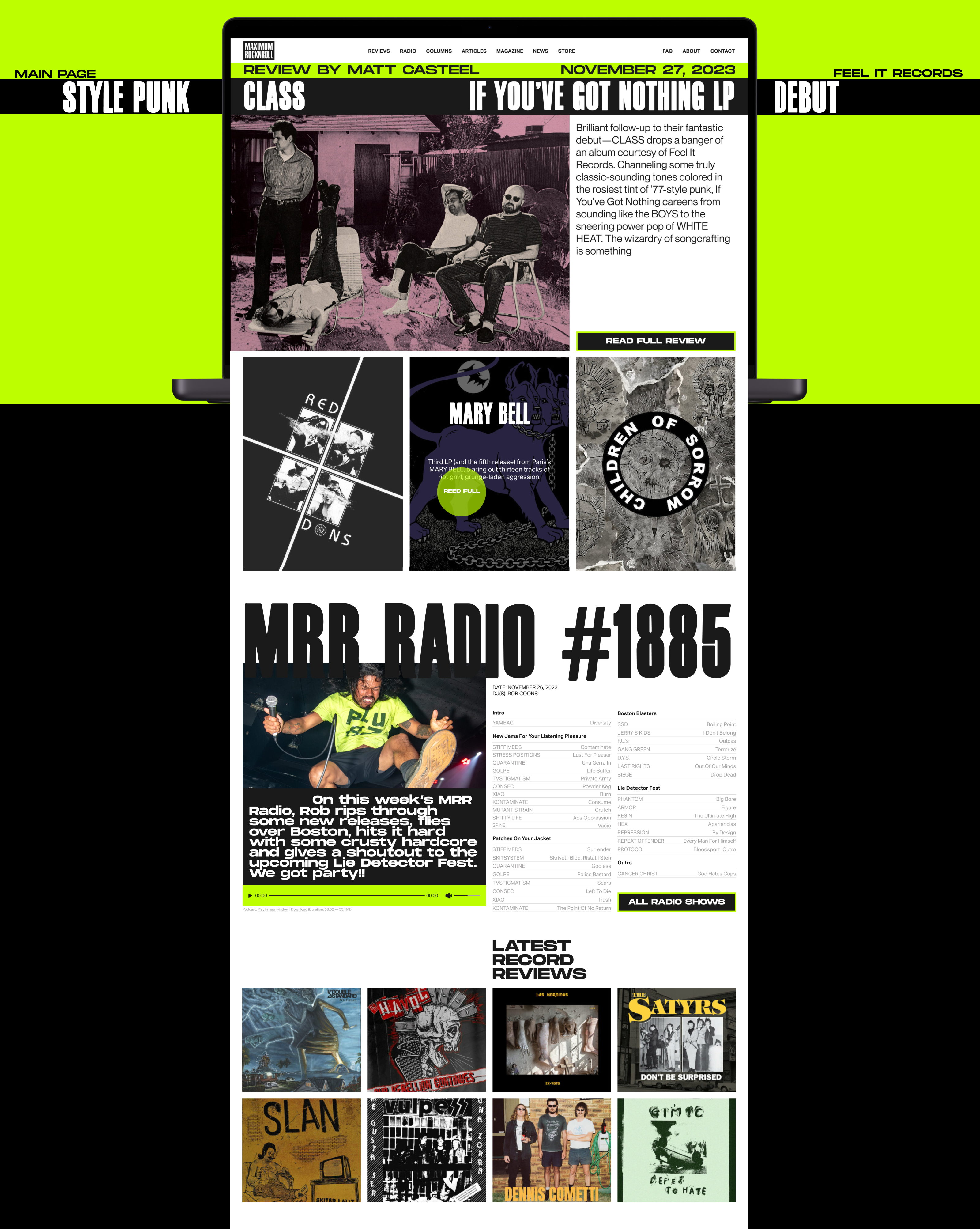 MAXIMUM ROCKNROLL | NEWS MAGAZIN REDESIGN — Изображение №2 — Интерфейсы, Иллюстрация на Dprofile