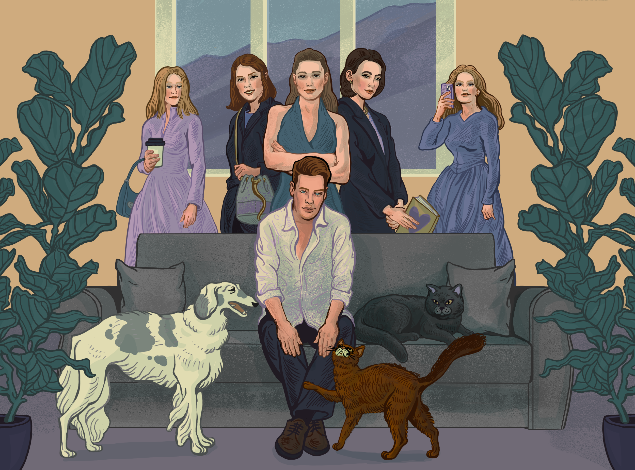 Серия иллюстраций для SBER x AFISHA Daily — Изображение №1 — Иллюстрация, Графика на Dprofile