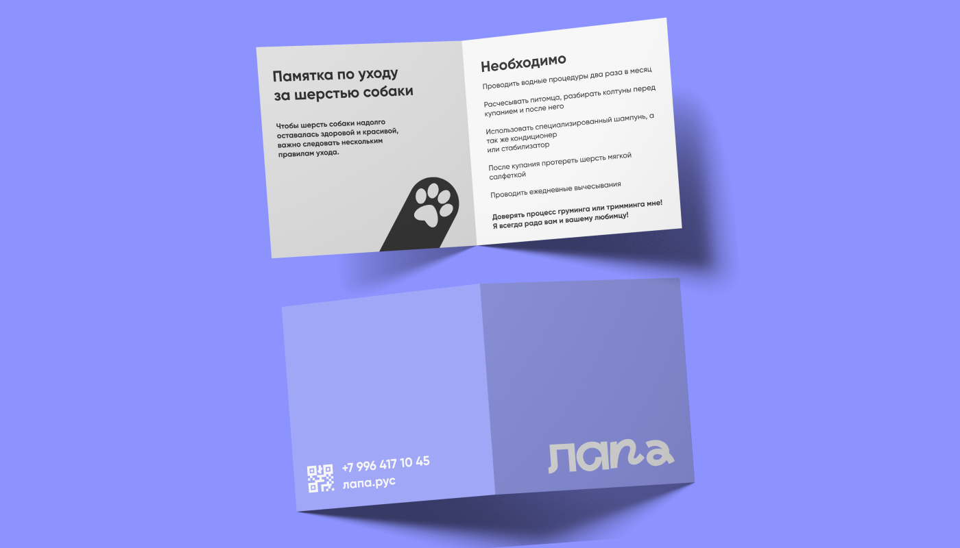 Лапа | GROOMING BRAND IDENTITY — Изображение №8 — Брендинг на Dprofile
