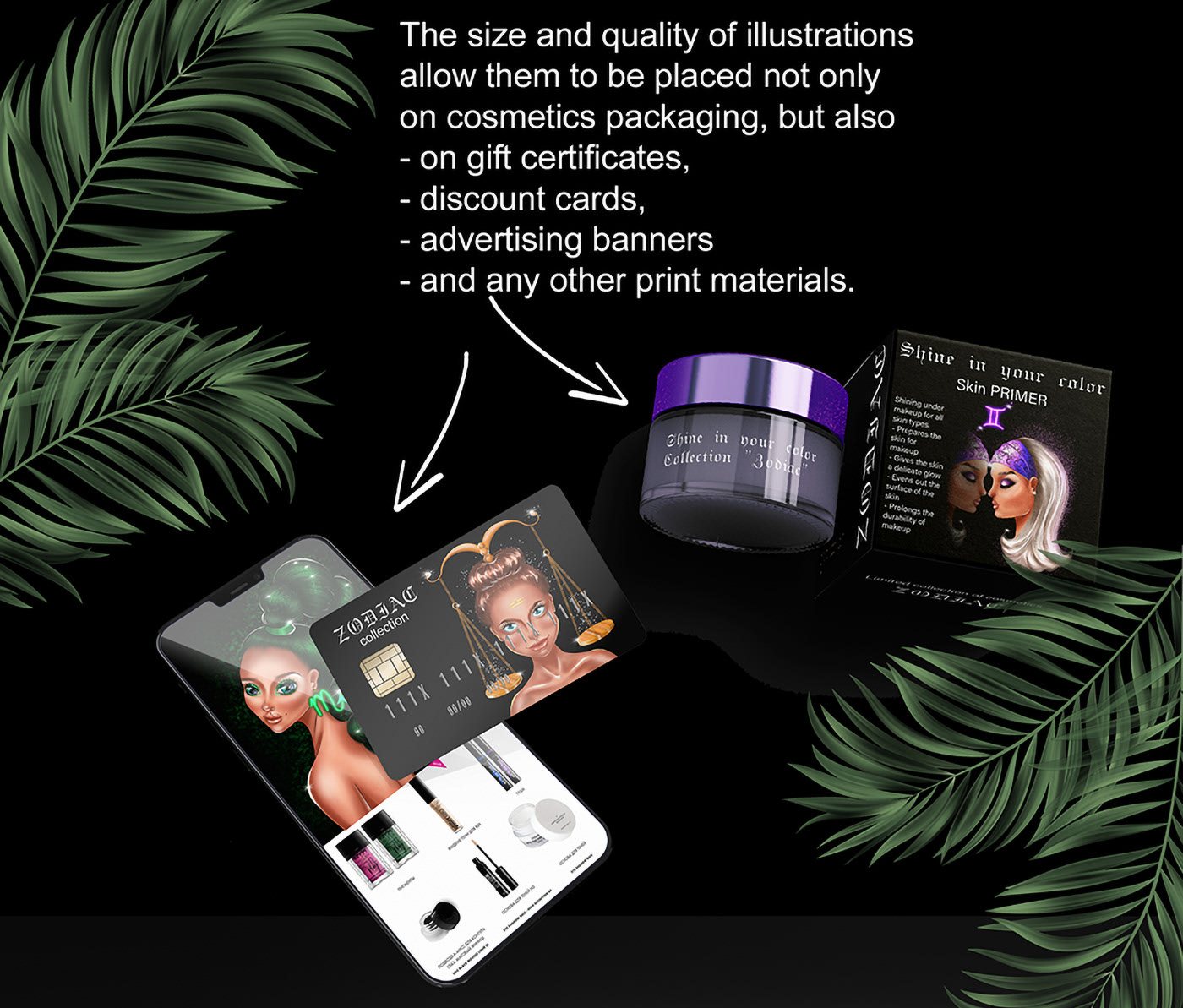 Иллюстрации для упаковки лимитированной коллекции косметики — Изображение №9 — Брендинг, Иллюстрация на Dprofile