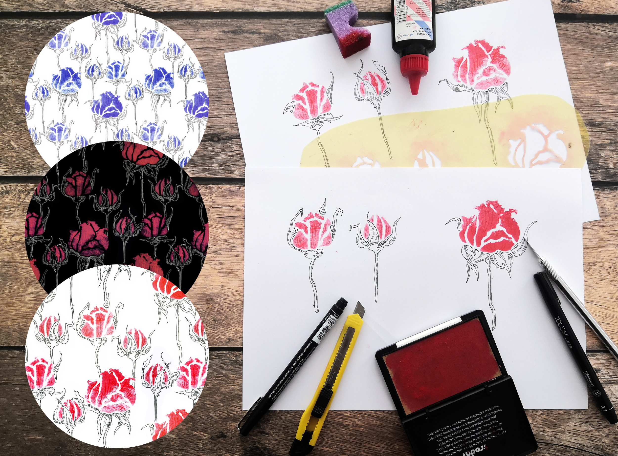 Screen printing. Seamless patterns — Изображение №7 — Графика на Dprofile