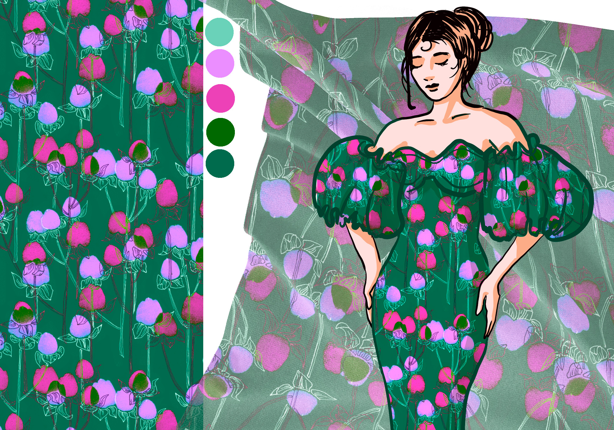 Hypericum. Pattern collection — Изображение №2 — Иллюстрация, Графика на Dprofile
