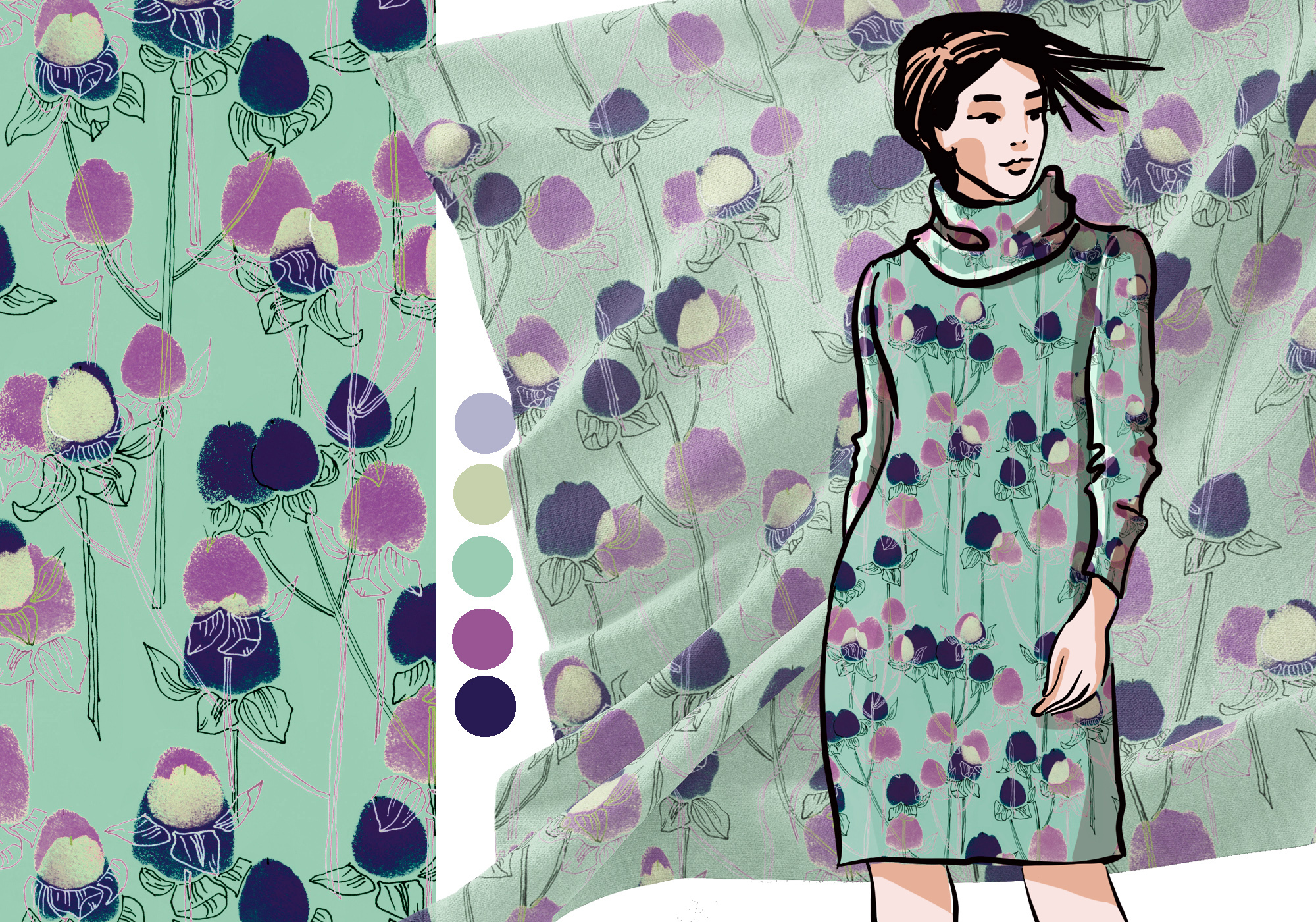 Hypericum. Pattern collection — Изображение №3 — Иллюстрация, Графика на Dprofile