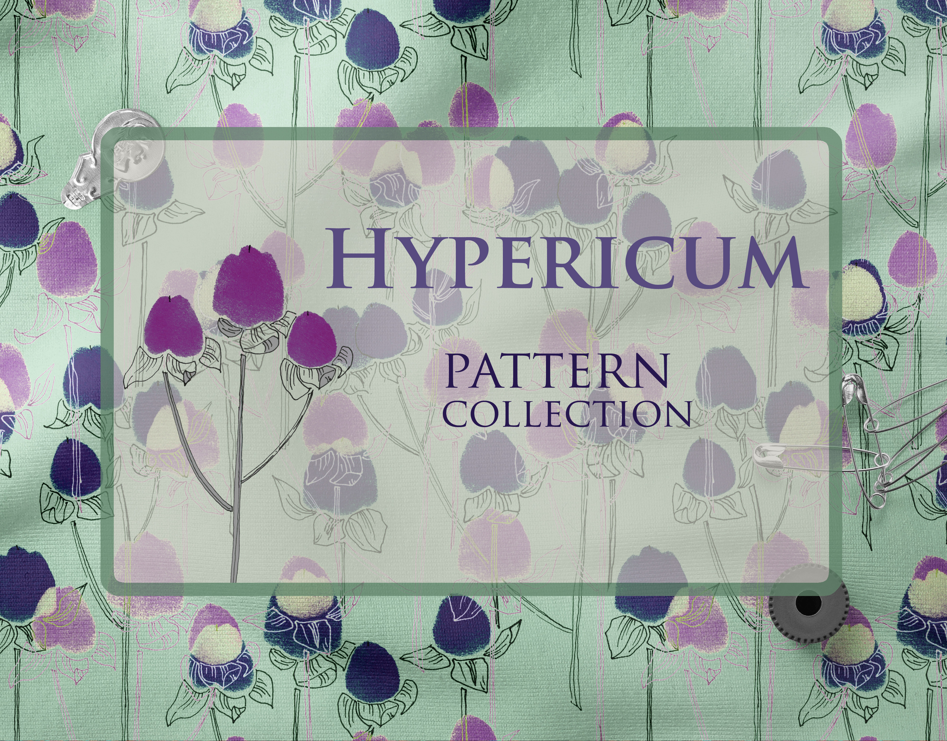 Hypericum. Pattern collection — Изображение №1 — Иллюстрация, Графика на Dprofile