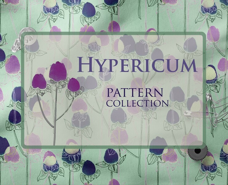 Hypericum. Pattern collection — Иллюстрация, Графика на Dprofile