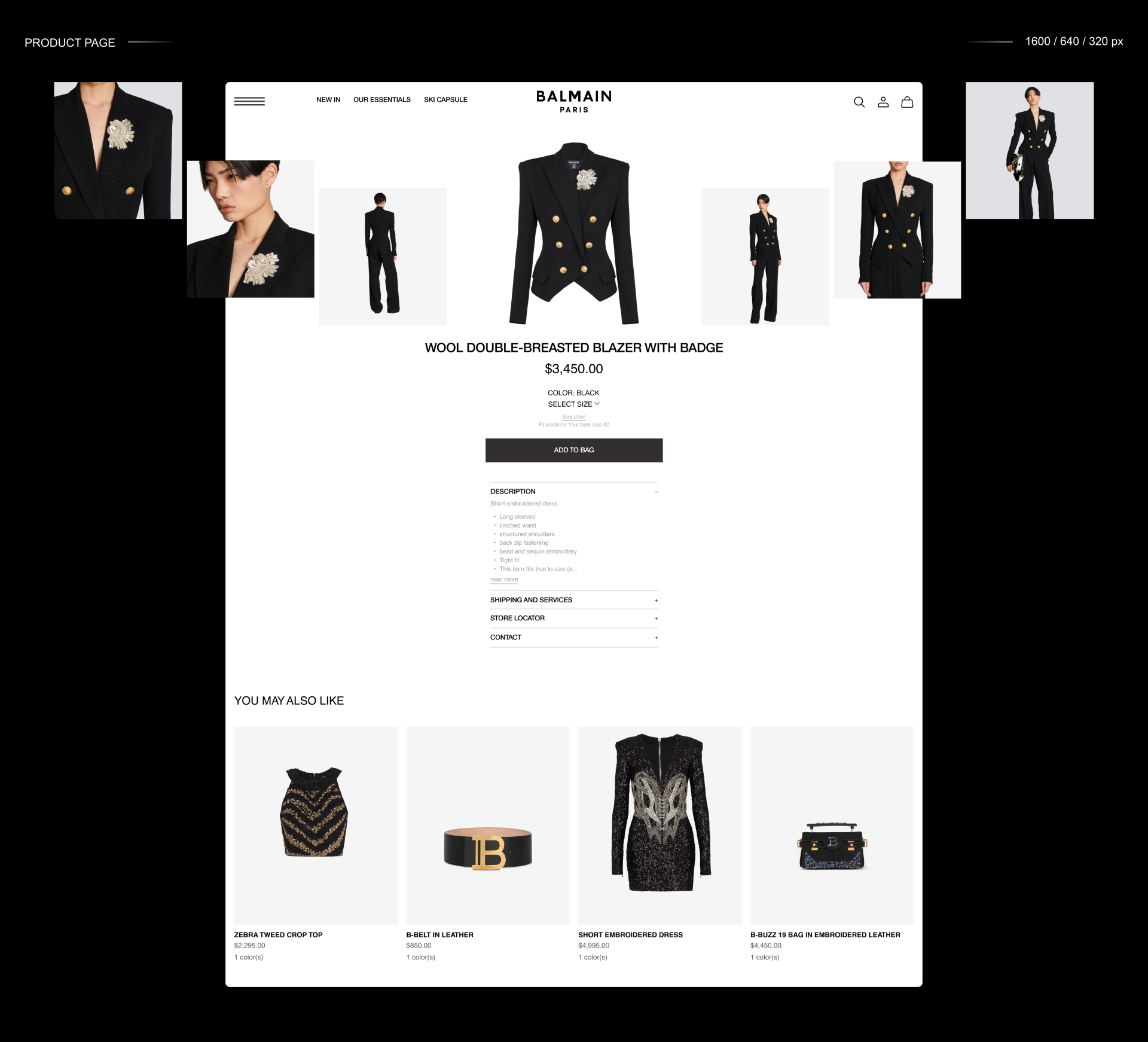 BALMAIN | E-commerce redesign — Изображение №9 — Интерфейсы на Dprofile