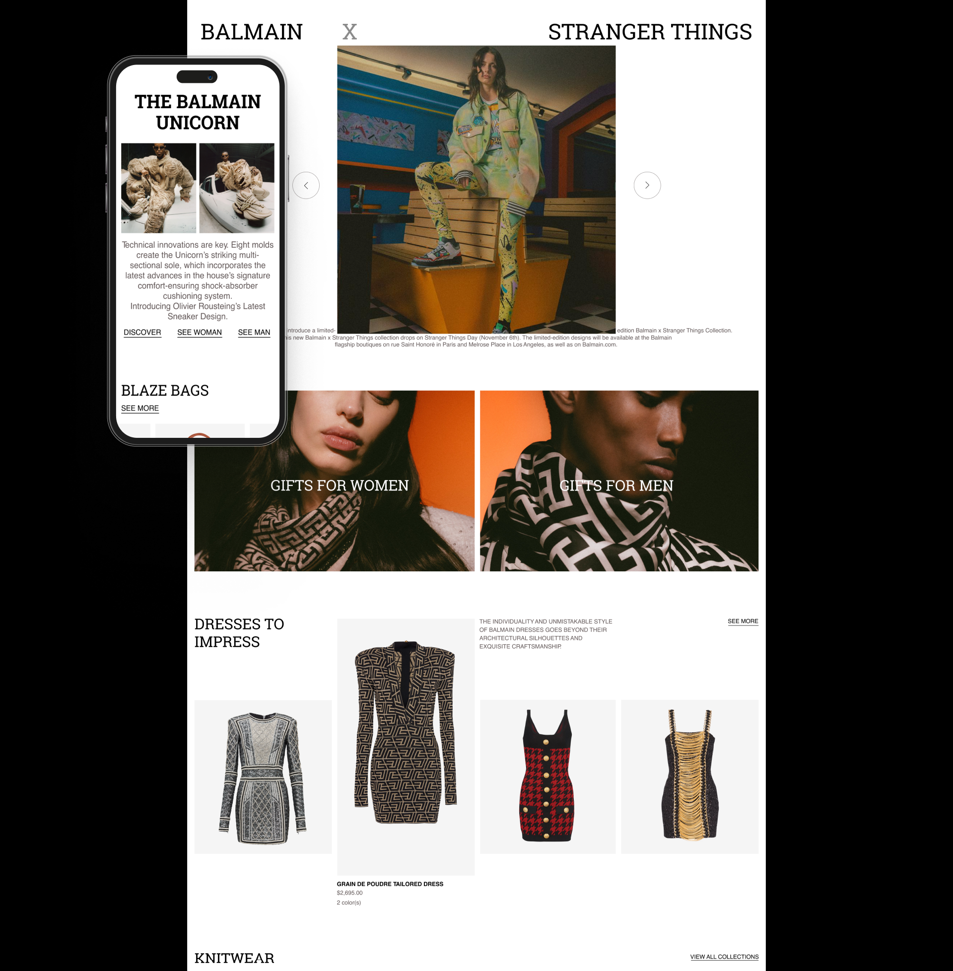 BALMAIN | E-commerce redesign — Изображение №3 — Интерфейсы на Dprofile