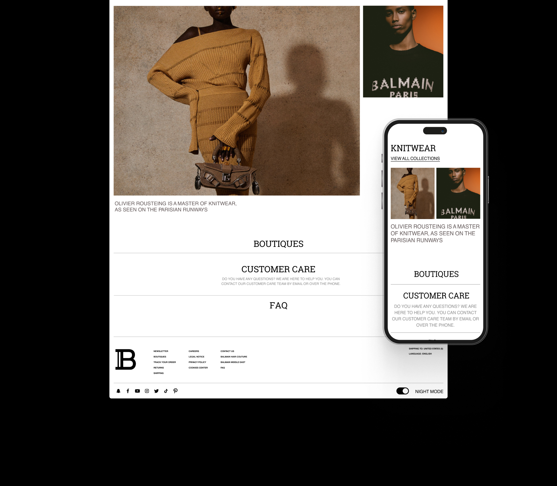 BALMAIN | E-commerce redesign — Изображение №4 — Интерфейсы на Dprofile
