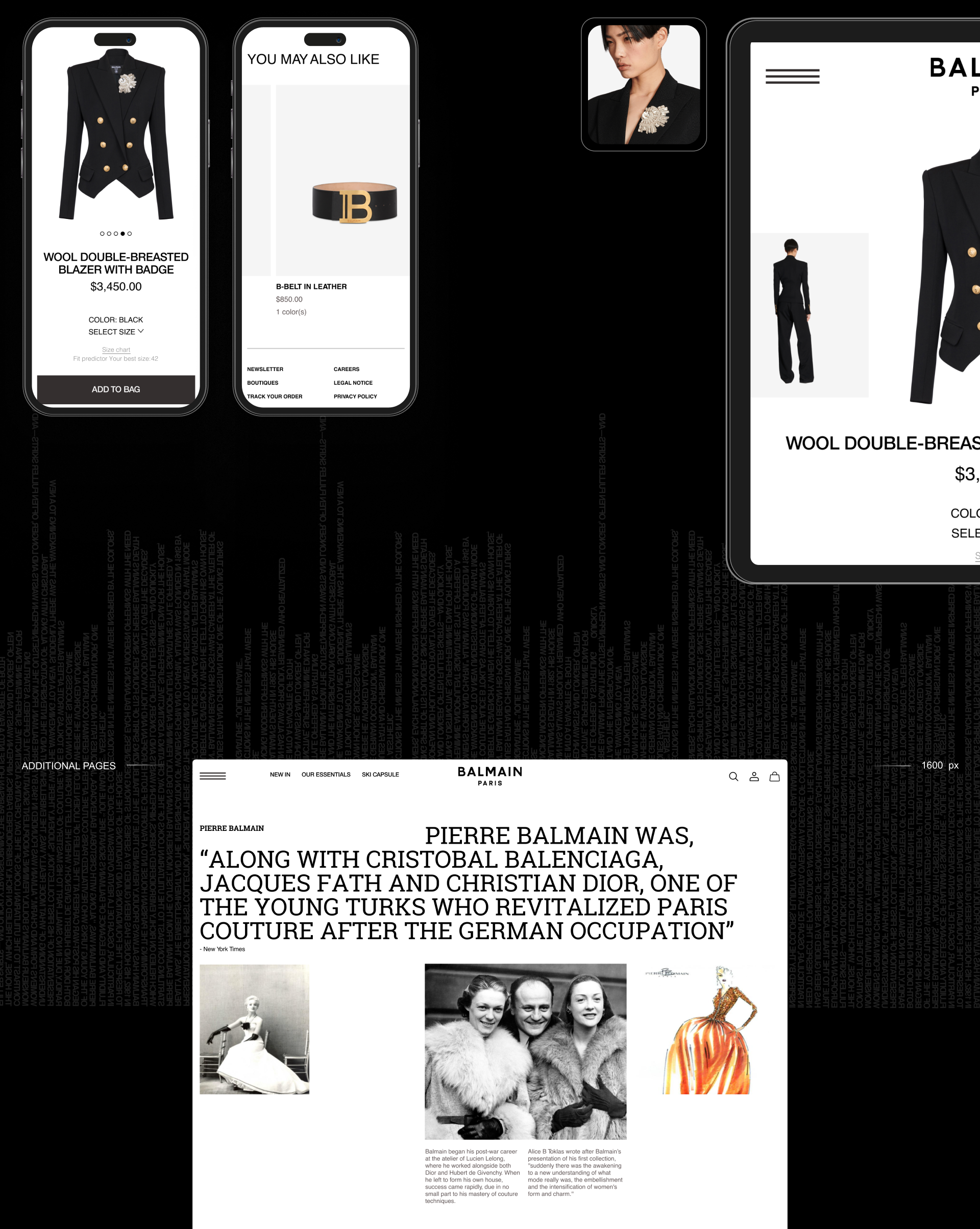 BALMAIN | E-commerce redesign — Изображение №10 — Интерфейсы на Dprofile