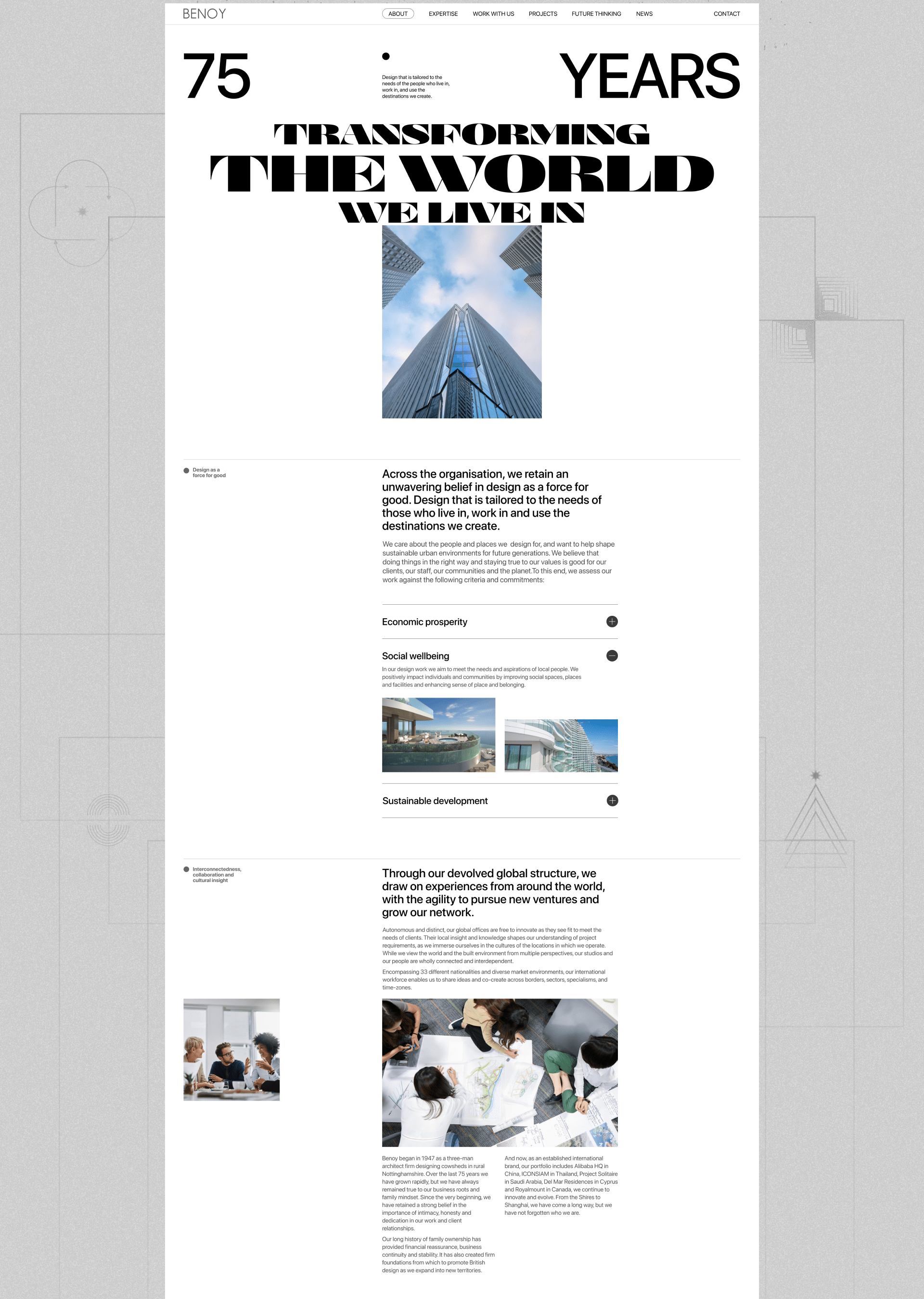 BENOY | Corporate Website — Изображение №9 — Интерфейсы на Dprofile