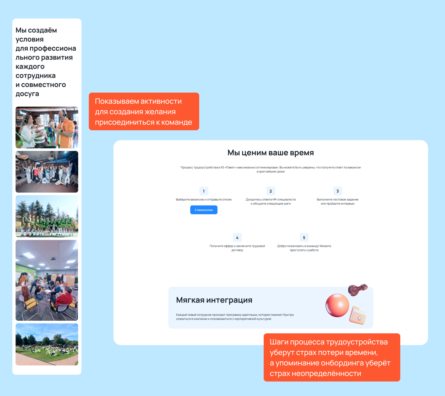 HR-лендинг для Х5 «Пакет» — Изображение №9 — Интерфейсы, Анимация на Dprofile