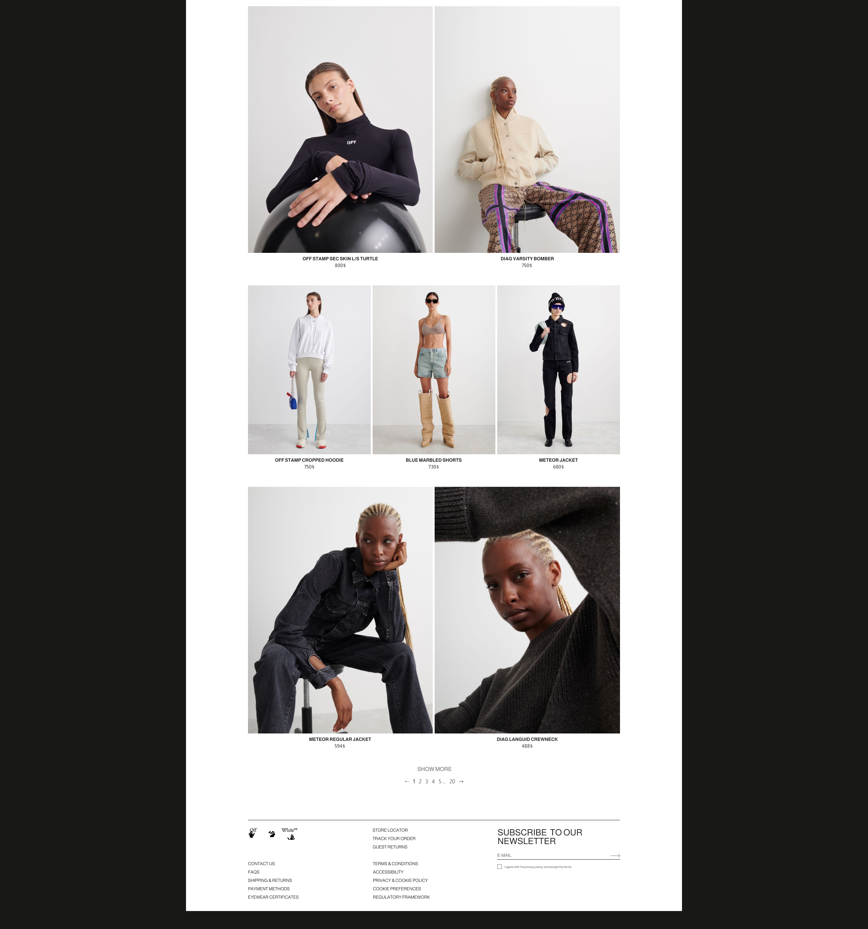 Off-White Website | Online-store — Изображение №9 — Интерфейсы на Dprofile