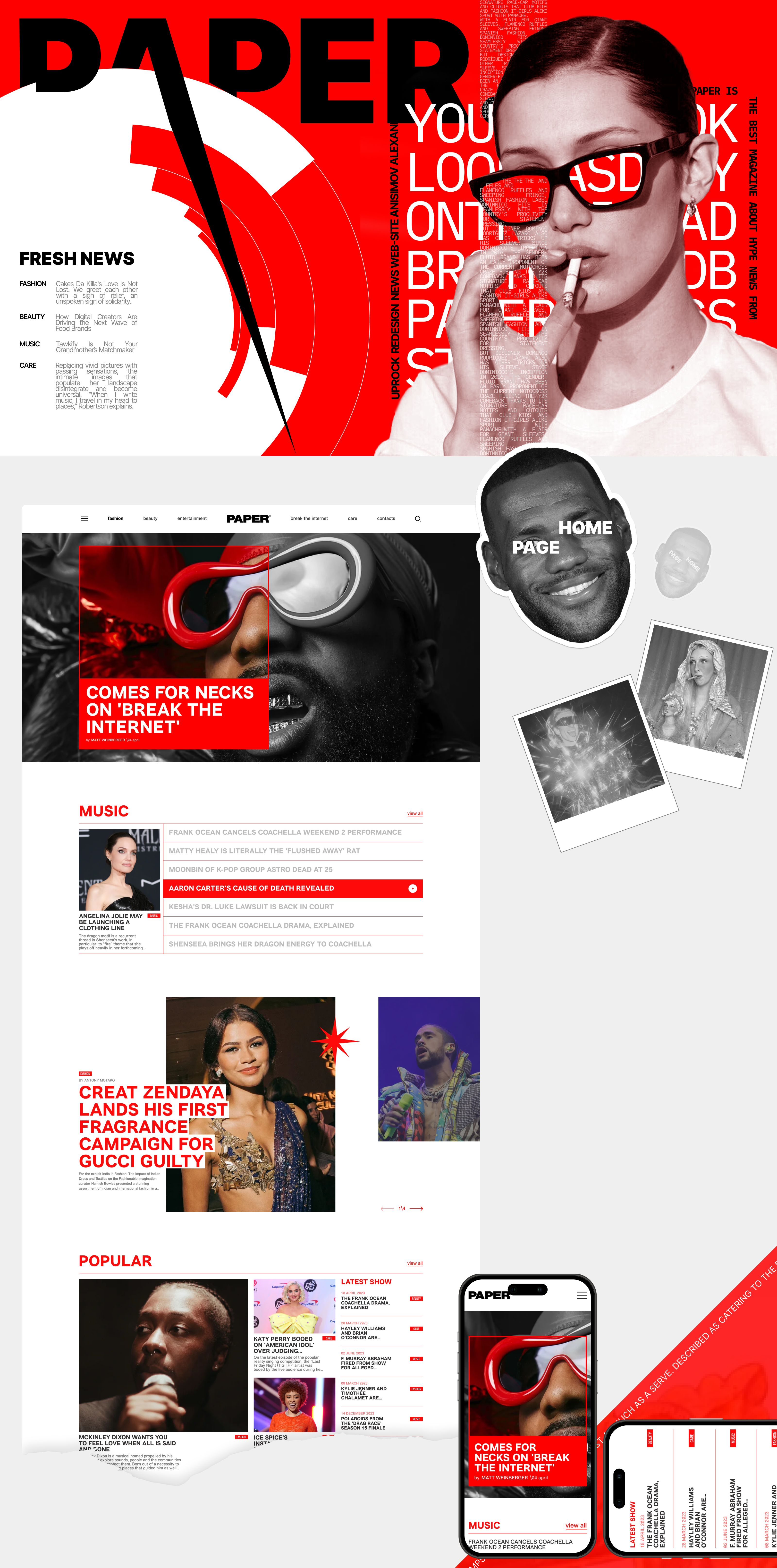 NEWS WEBSITE [redesign] — Изображение №1 — Интерфейсы на Dprofile