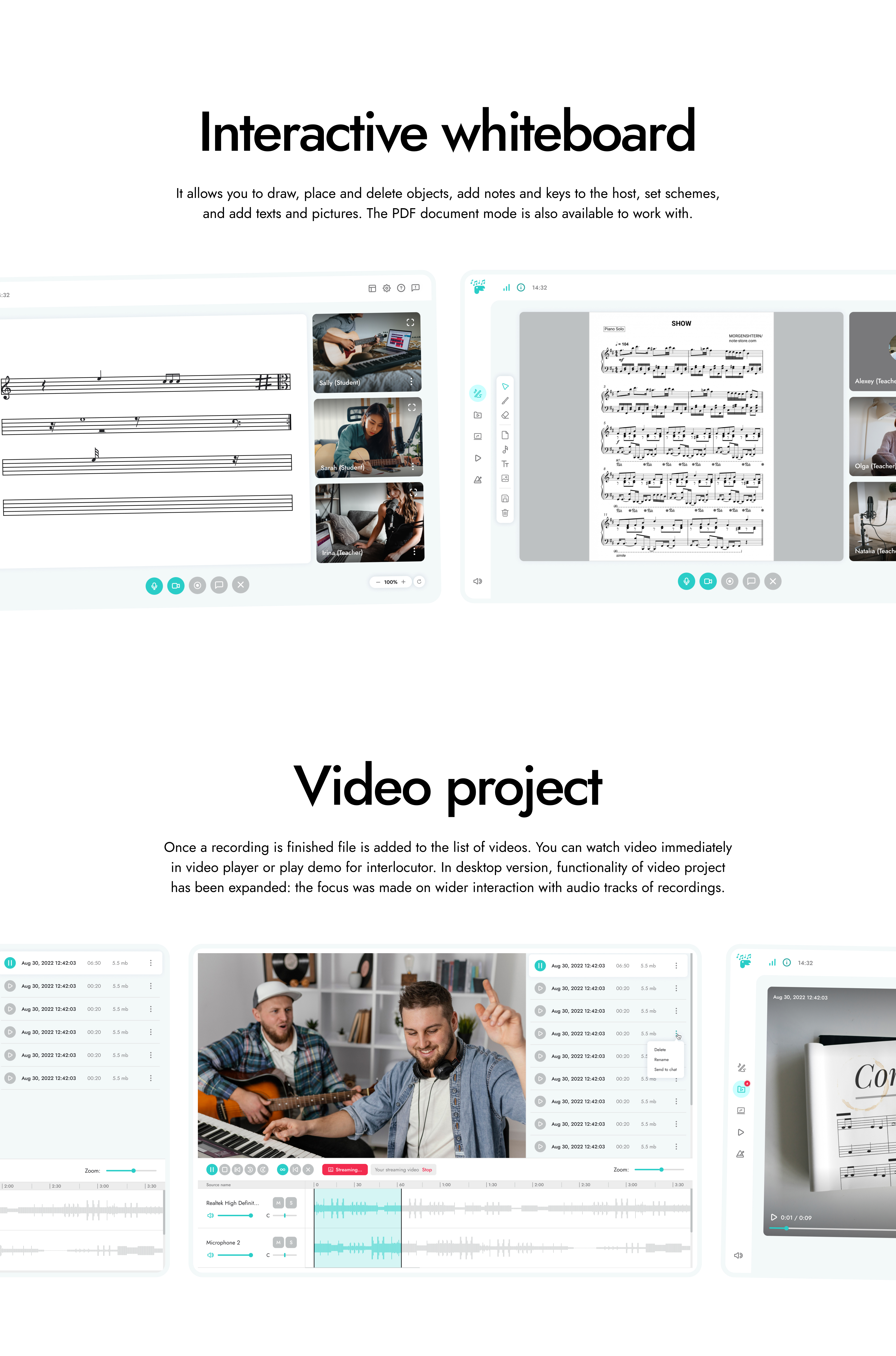Mooze app UX/UI – Videochat for online music classes — Изображение №8 — Интерфейсы на Dprofile