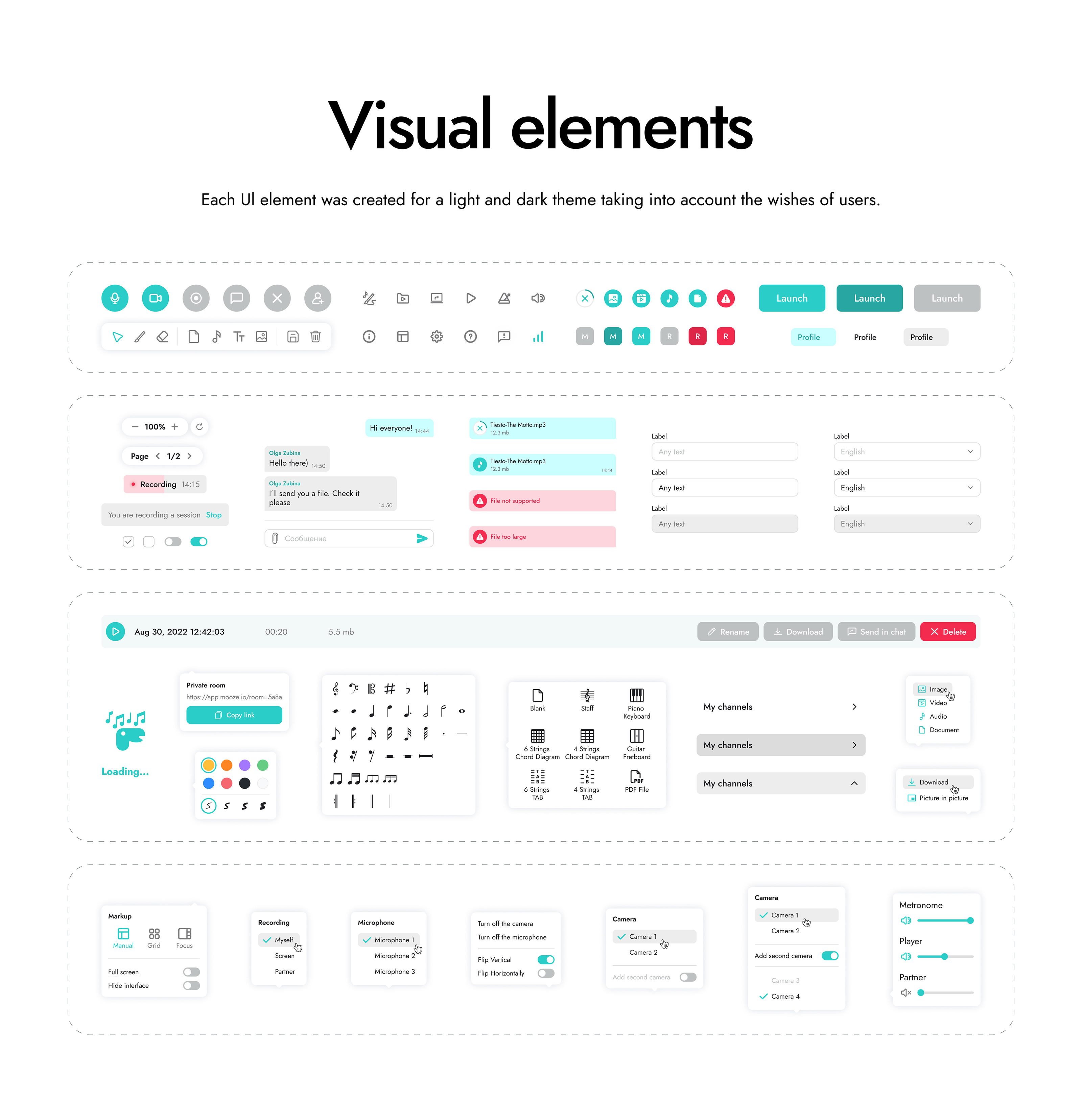 Mooze app UX/UI – Videochat for online music classes — Изображение №4 — Интерфейсы на Dprofile