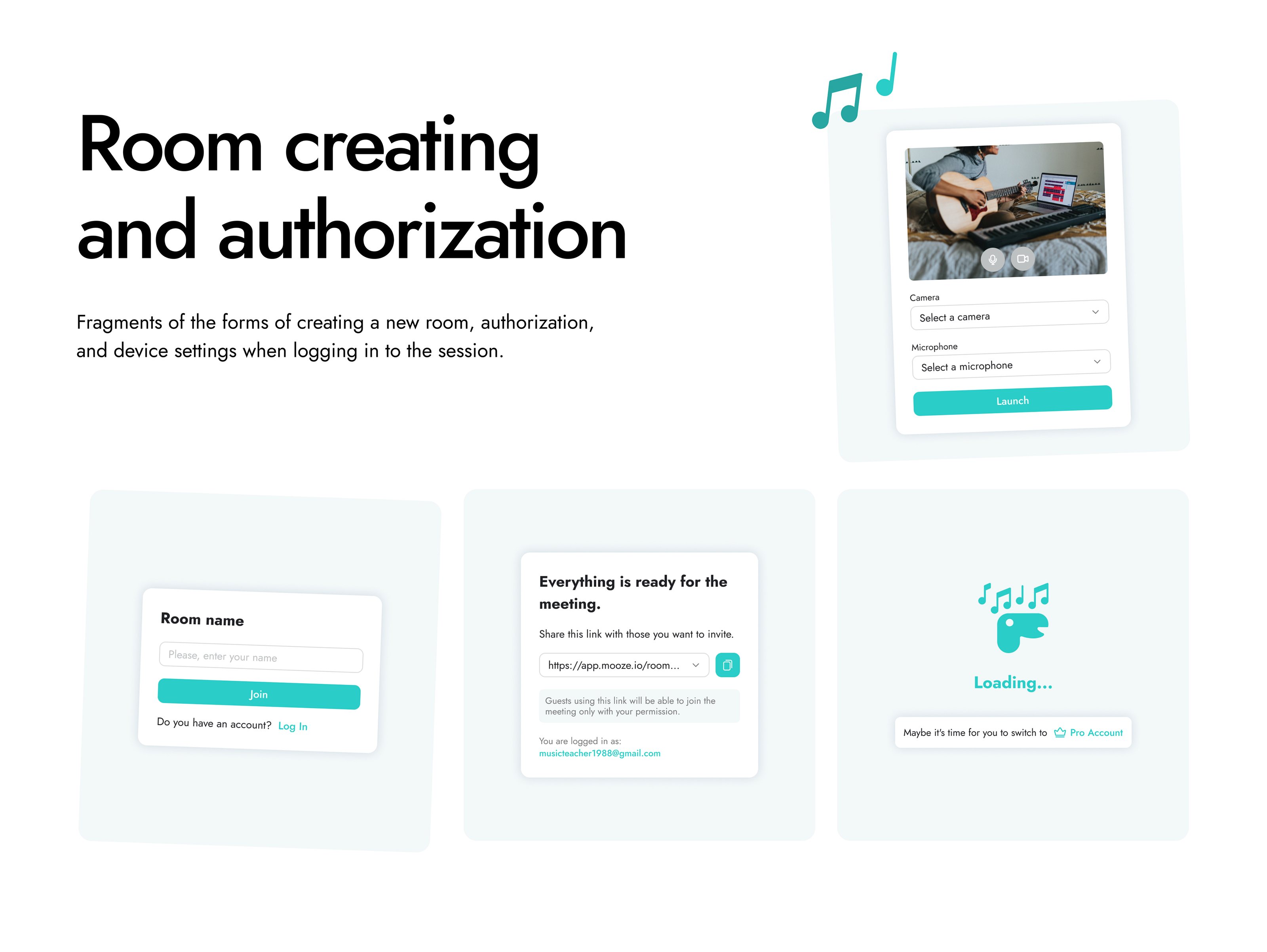 Mooze app UX/UI – Videochat for online music classes — Изображение №5 — Интерфейсы на Dprofile