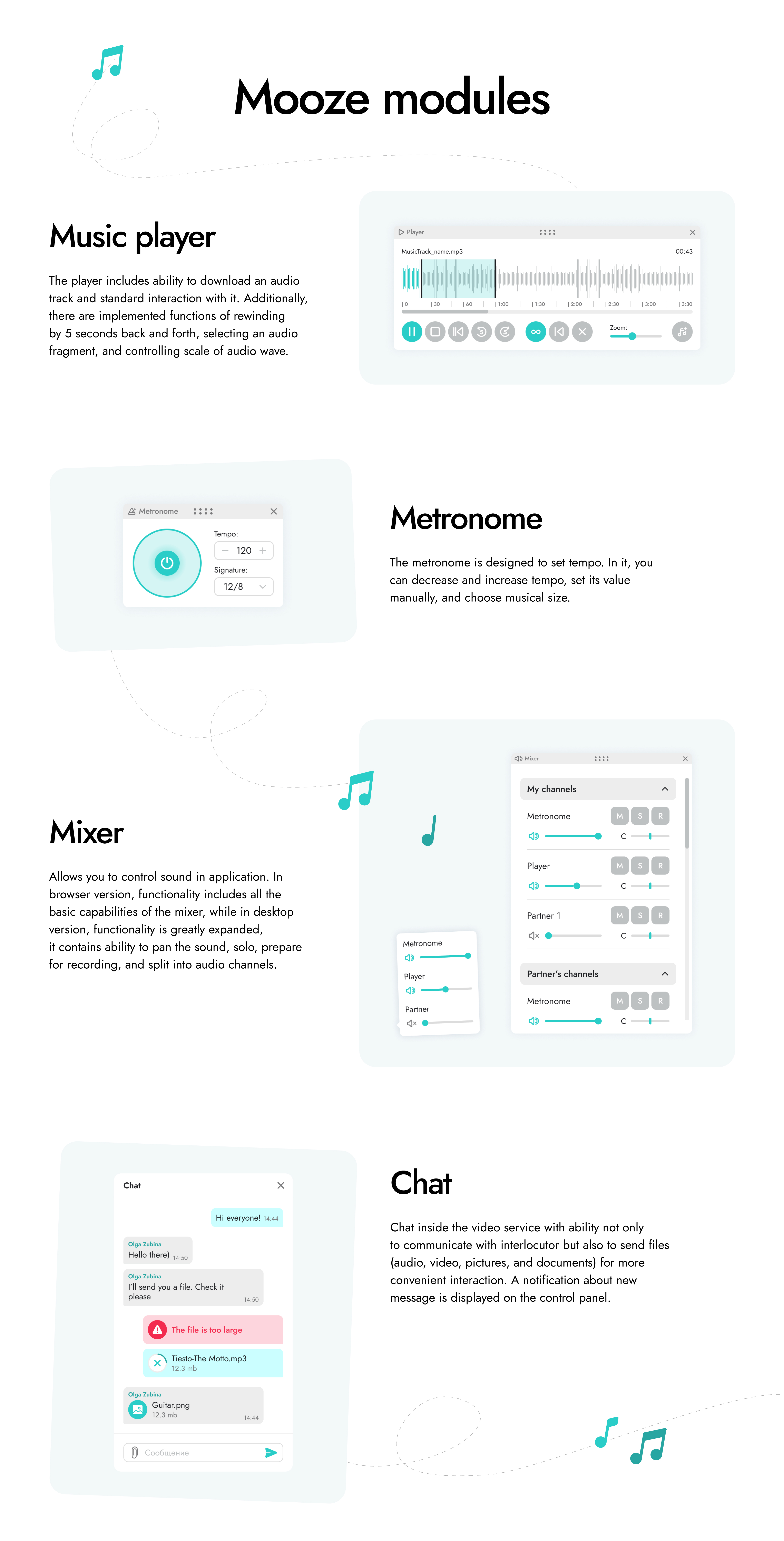 Mooze app UX/UI – Videochat for online music classes — Изображение №7 — Интерфейсы на Dprofile