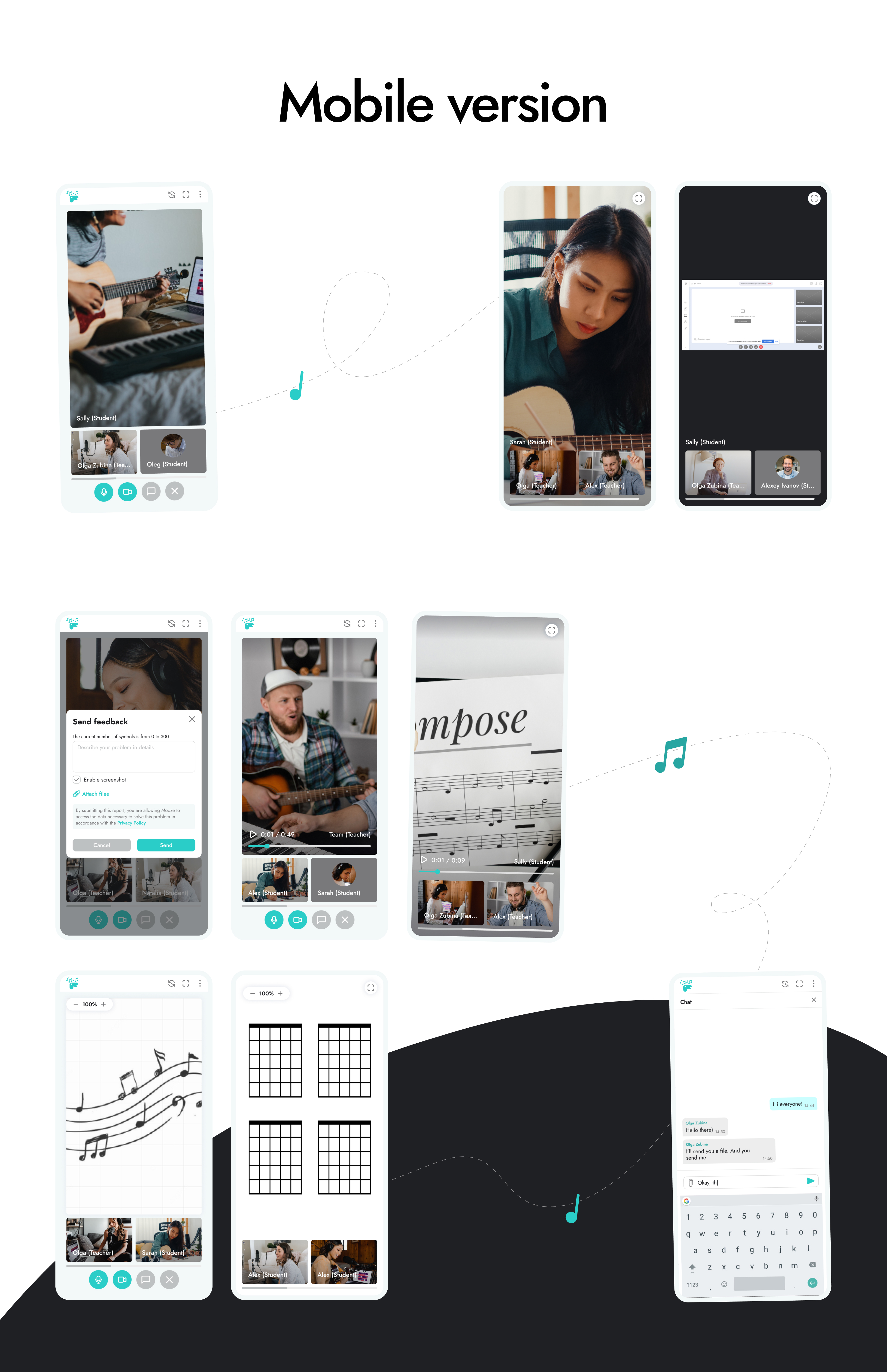 Mooze app UX/UI – Videochat for online music classes — Изображение №9 — Интерфейсы на Dprofile