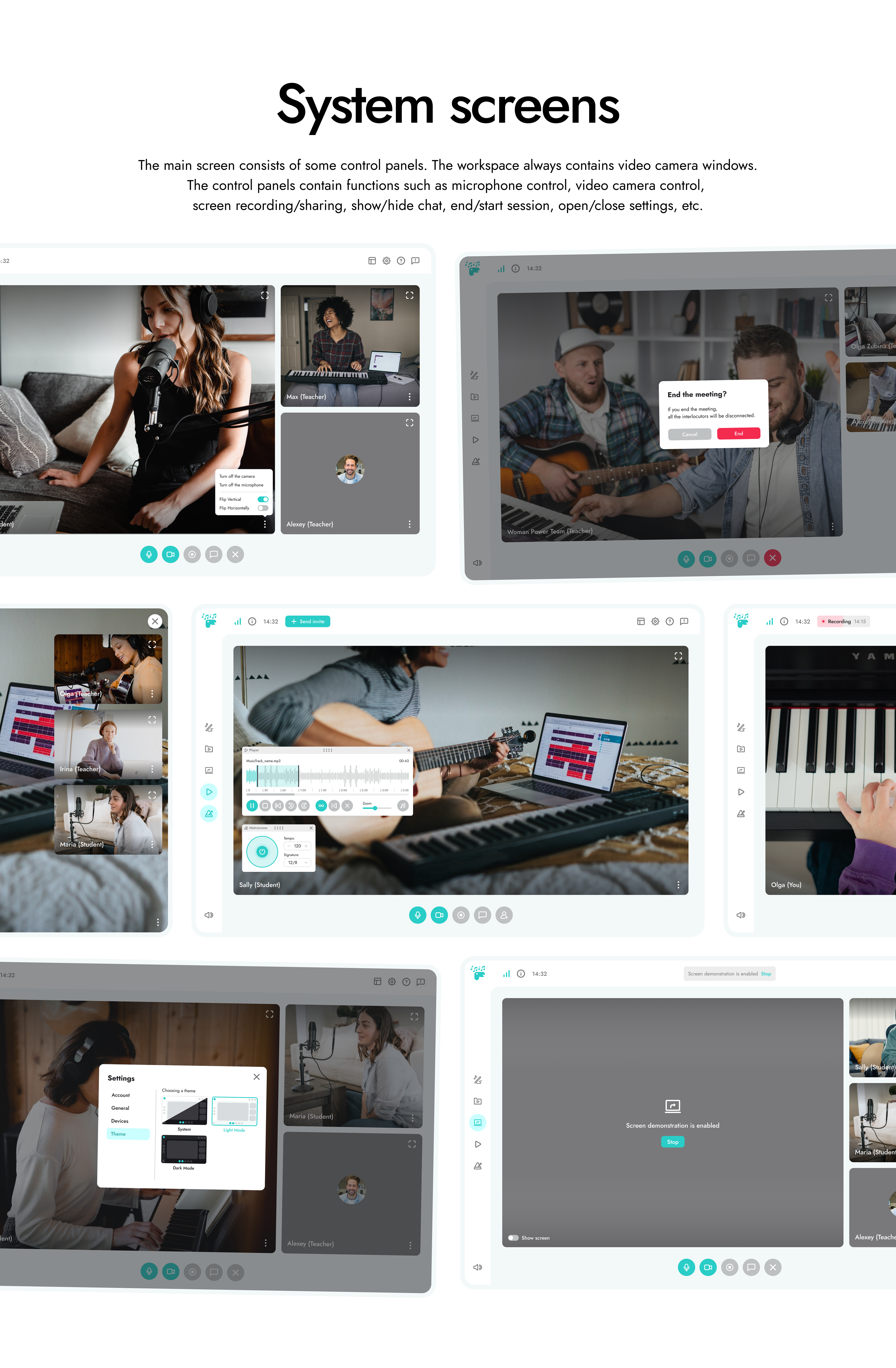 Mooze app UX/UI – Videochat for online music classes — Изображение №6 — Интерфейсы на Dprofile