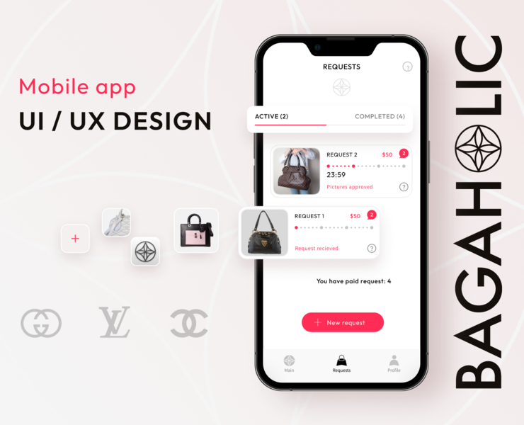 Bagaholic Mobile app UI/UX Design на Dprofile
