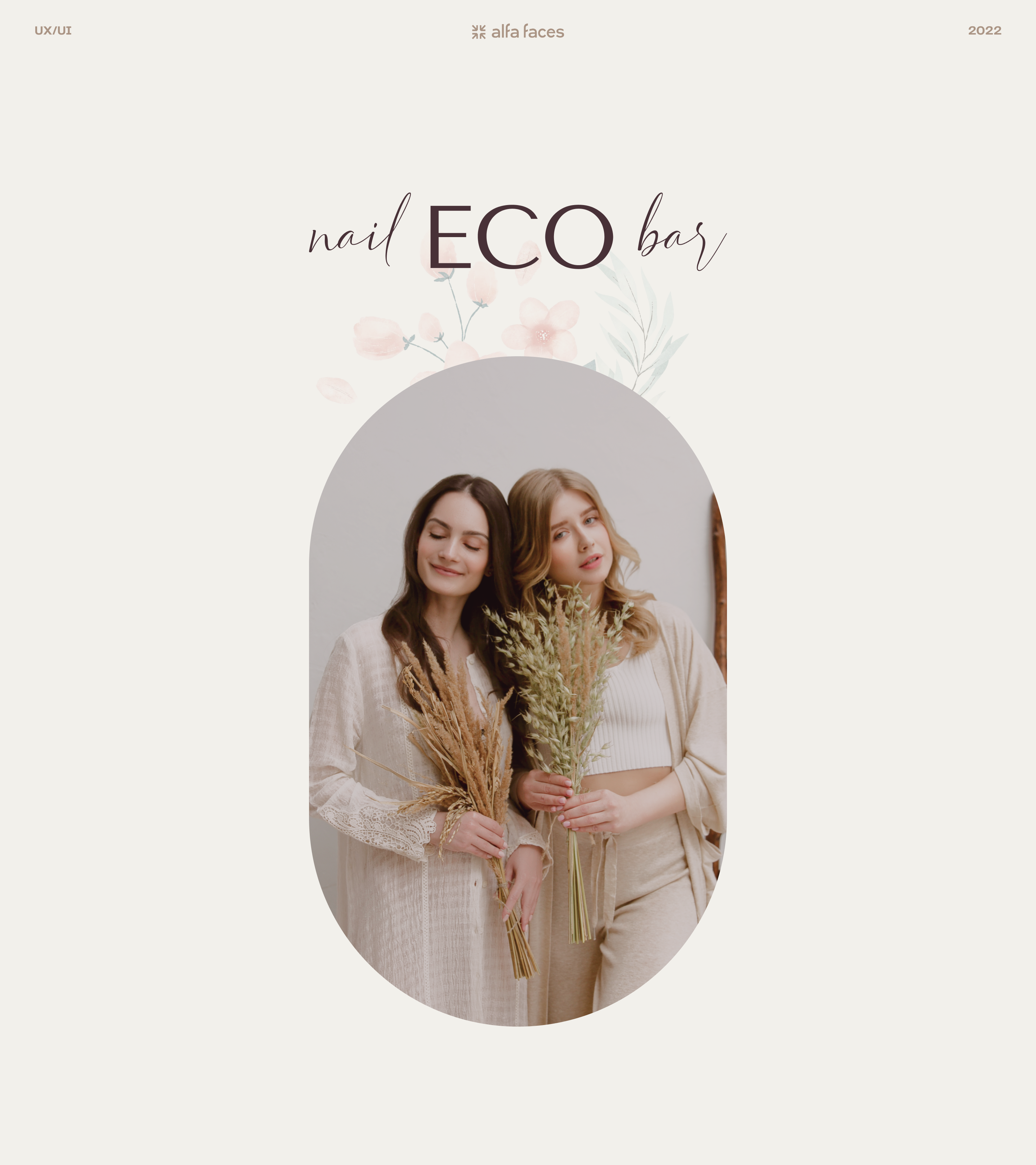 Eco Nail Bar UI/UX Design for beauty studio — Изображение №1 — Интерфейсы на Dprofile