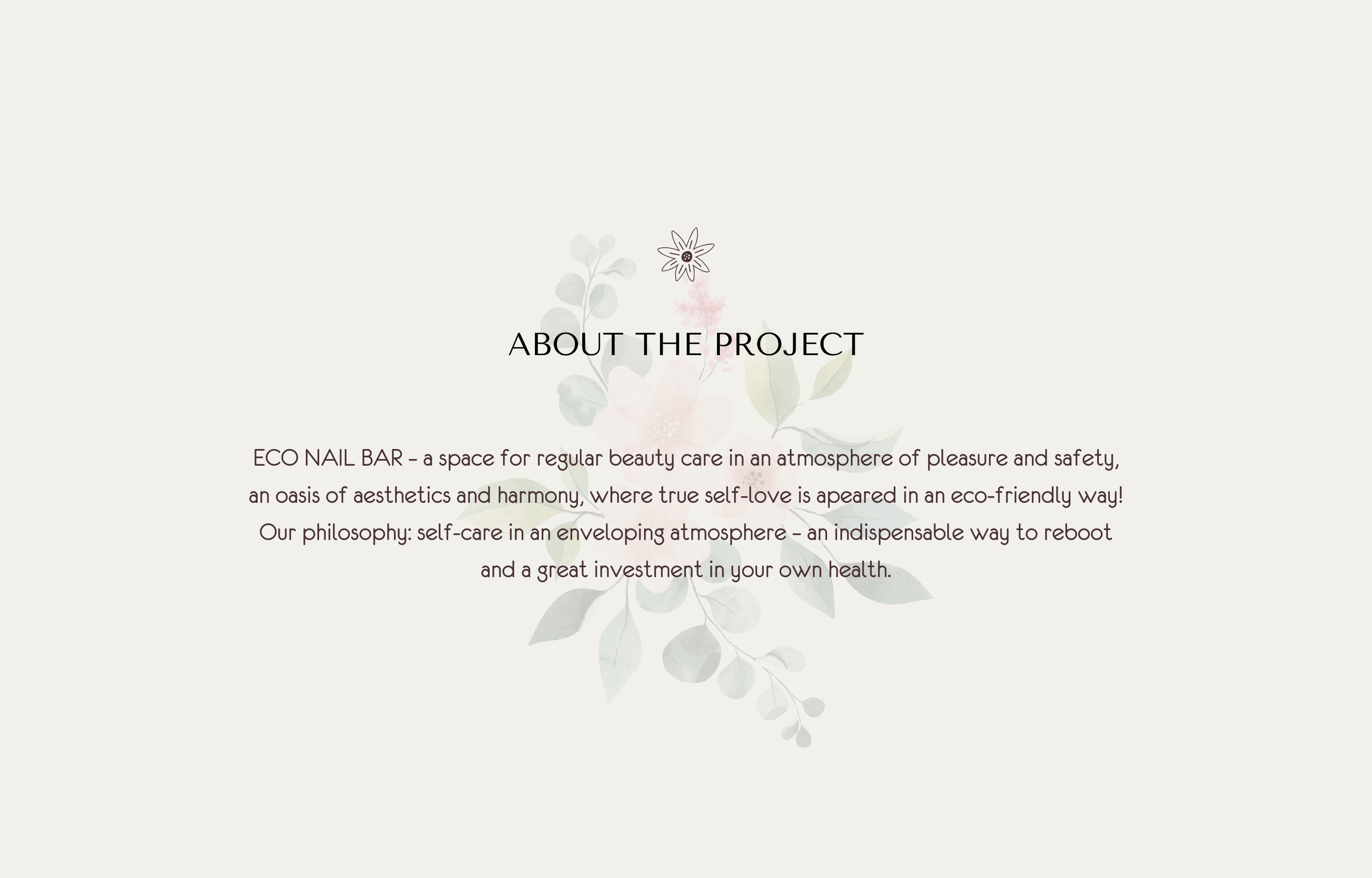 Eco Nail Bar UI/UX Design for beauty studio — Изображение №2 — Интерфейсы на Dprofile