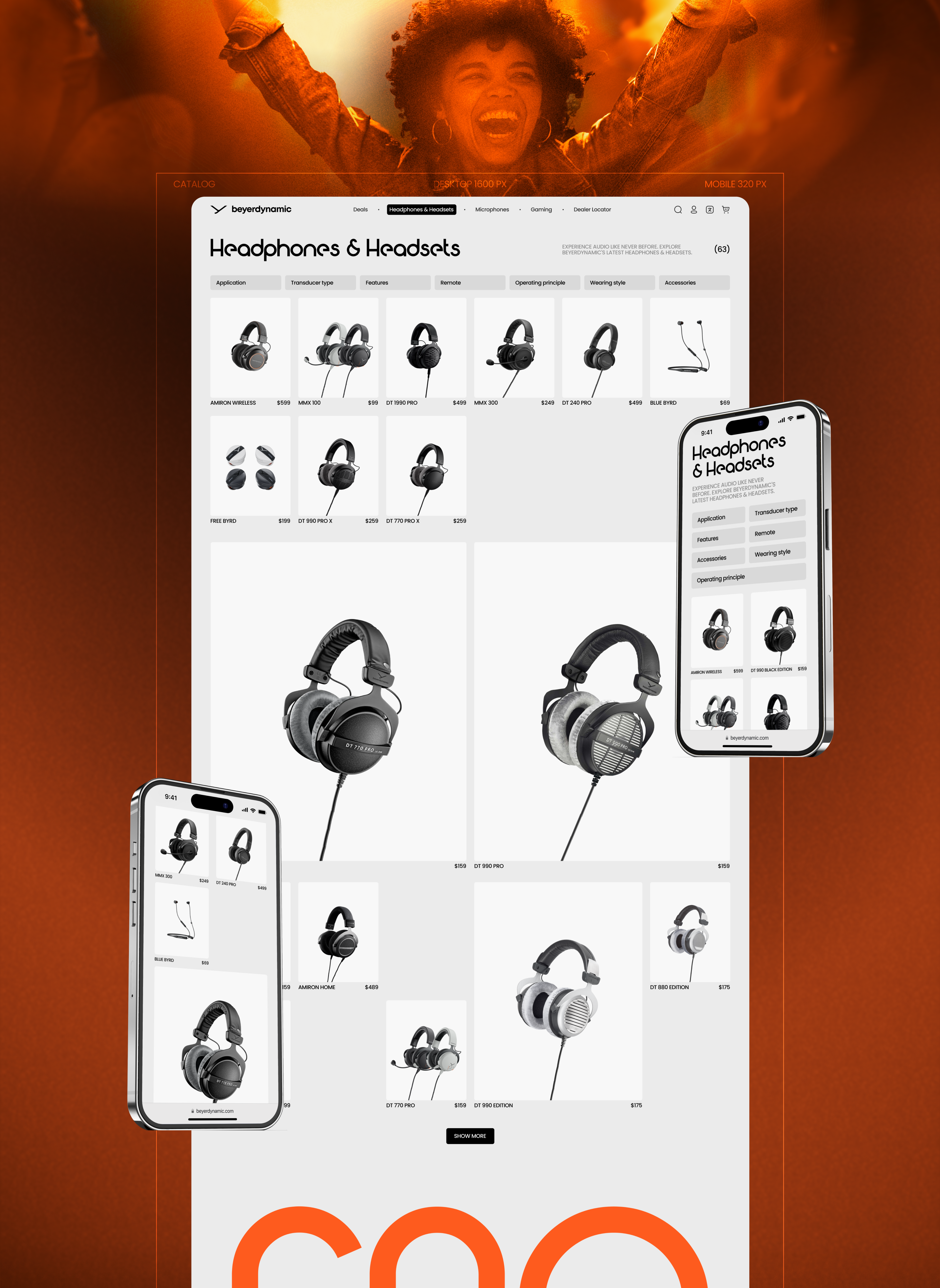 beyerdynamic ✧ redesign — Изображение №5 — Интерфейсы, Анимация на Dprofile