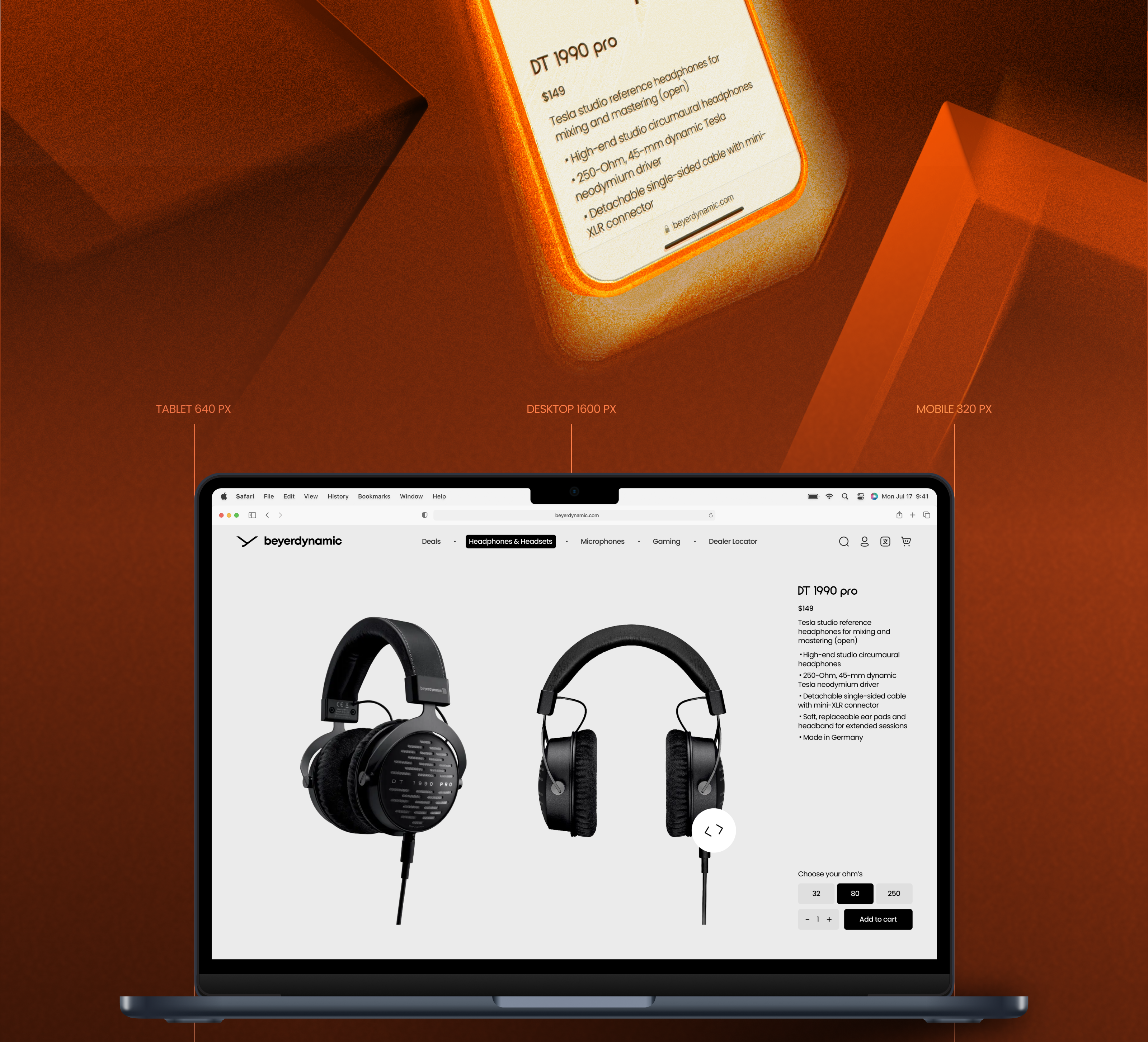 beyerdynamic ✧ redesign — Изображение №7 — Интерфейсы, Анимация на Dprofile