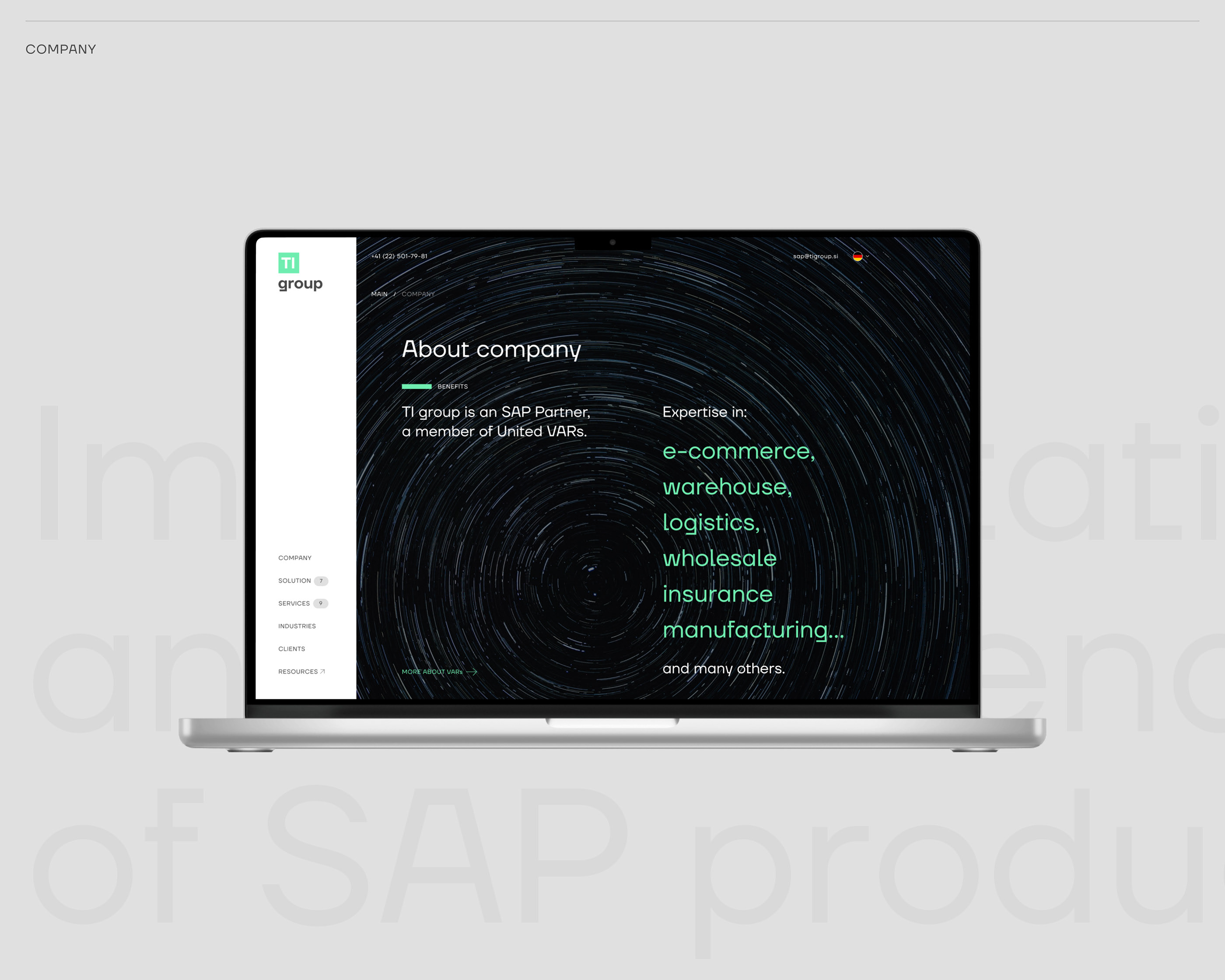 TI group – IT Company Website Redesign & UX/UI — Изображение №2 — Интерфейсы на Dprofile