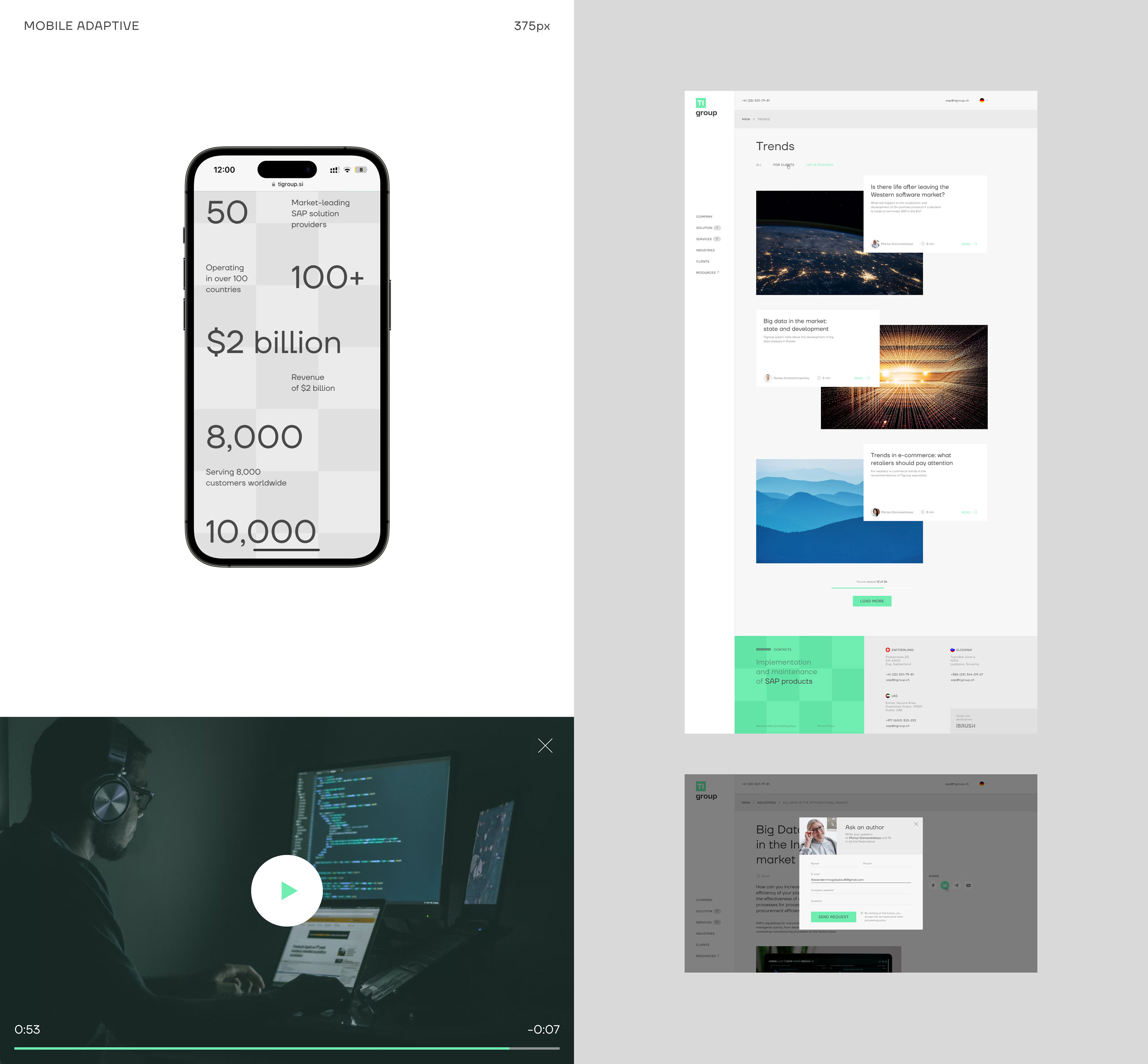 TI group – IT Company Website Redesign & UX/UI — Изображение №7 — Интерфейсы на Dprofile