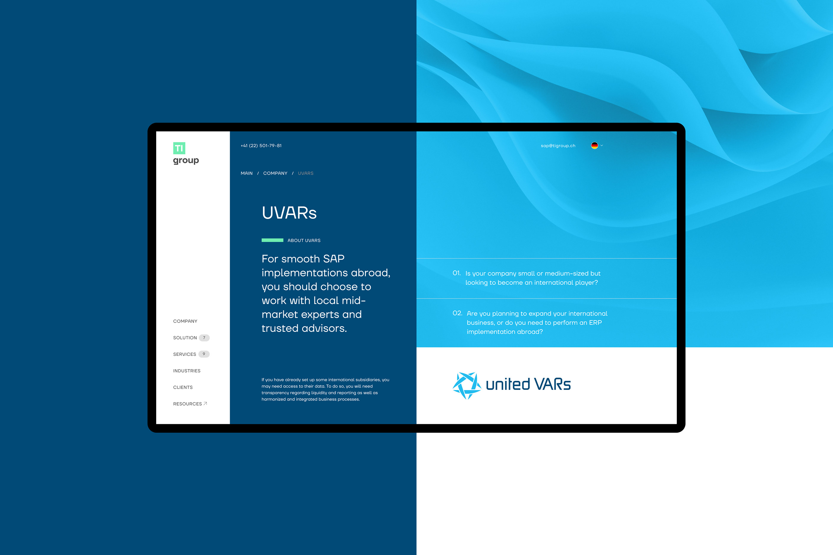 TI group – IT Company Website Redesign & UX/UI — Изображение №6 — Интерфейсы на Dprofile