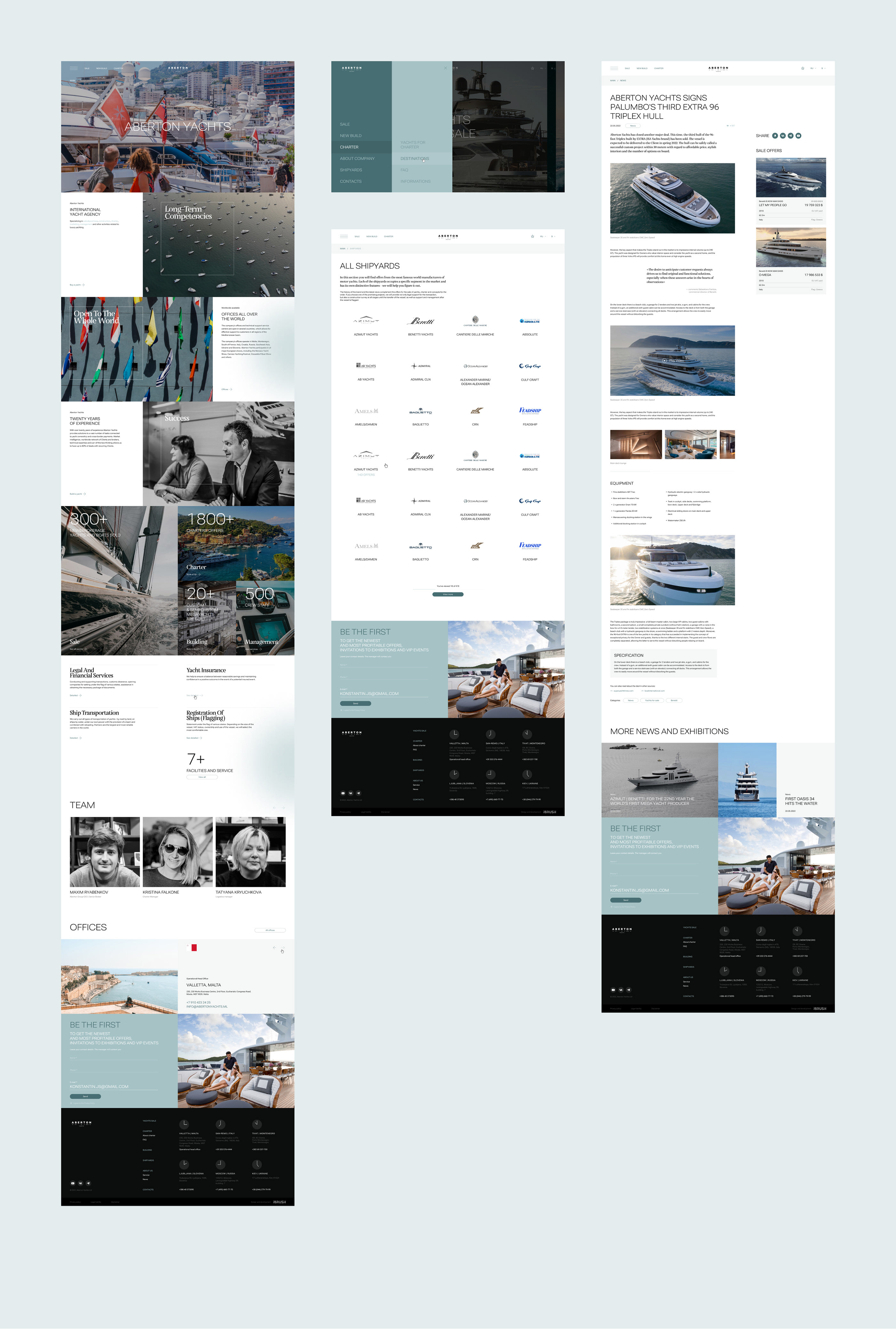 Aberton – Yacht Agency Website Redesign & UX/UI — Изображение №12 — Интерфейсы на Dprofile