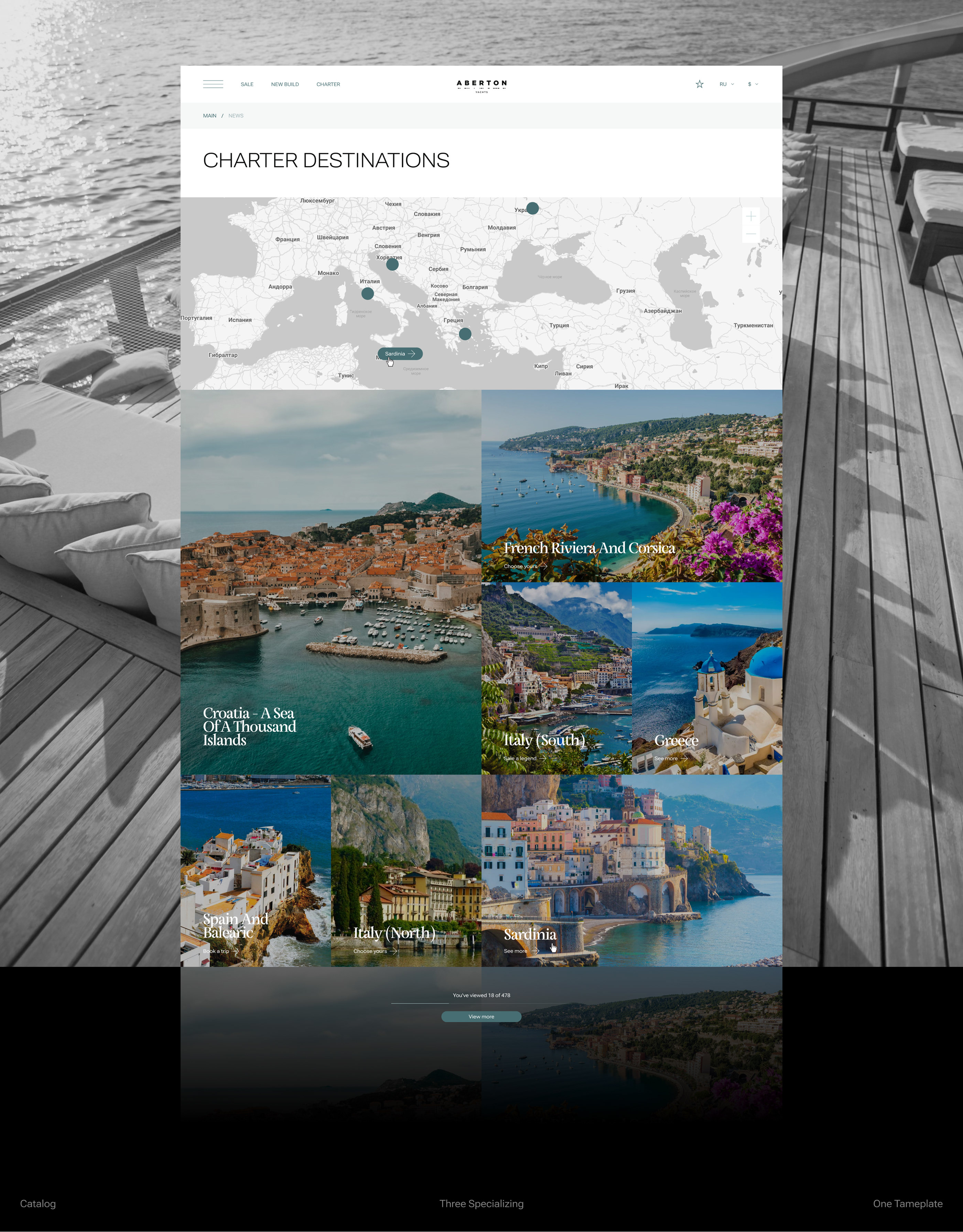 Aberton – Yacht Agency Website Redesign & UX/UI — Изображение №4 — Интерфейсы на Dprofile