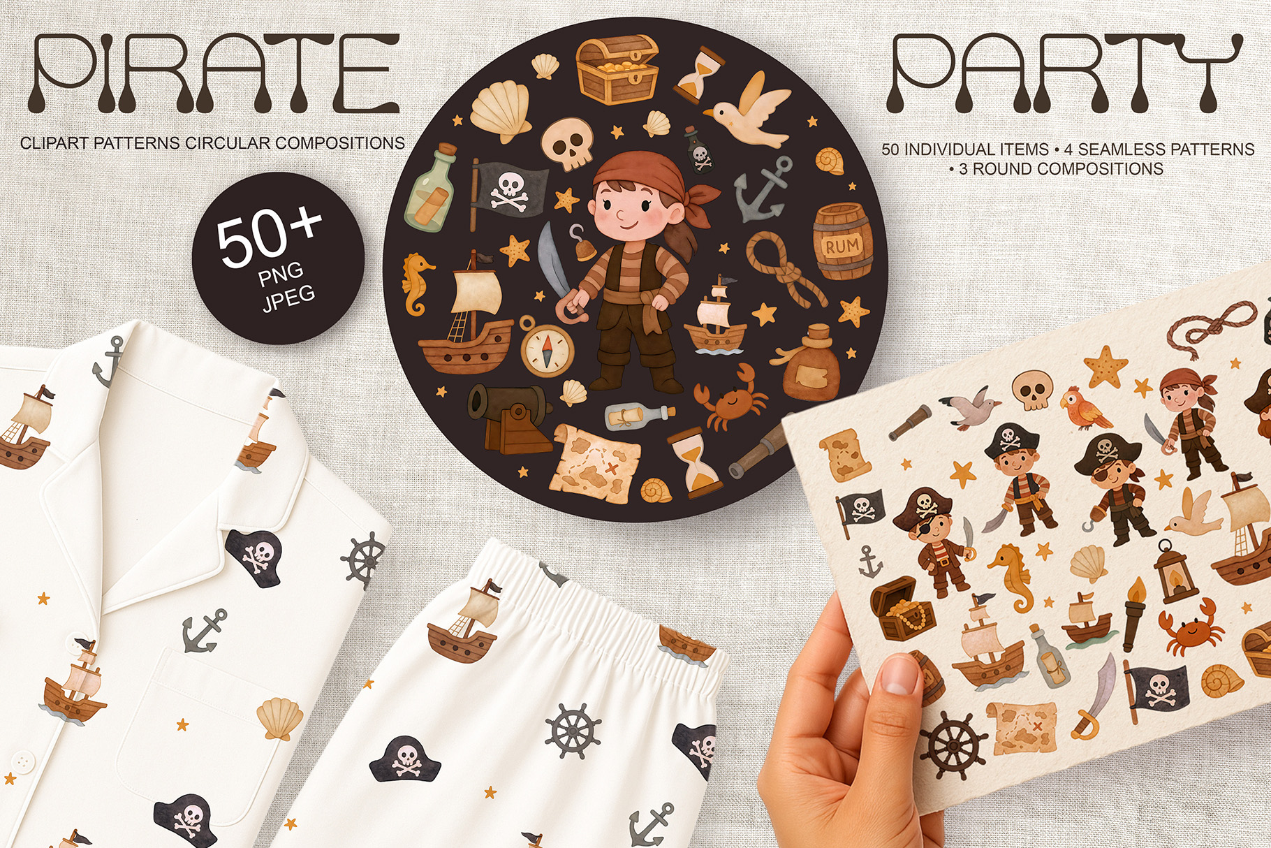 Pirate Party Clipart — Изображение №1 — Брендинг на Dprofile