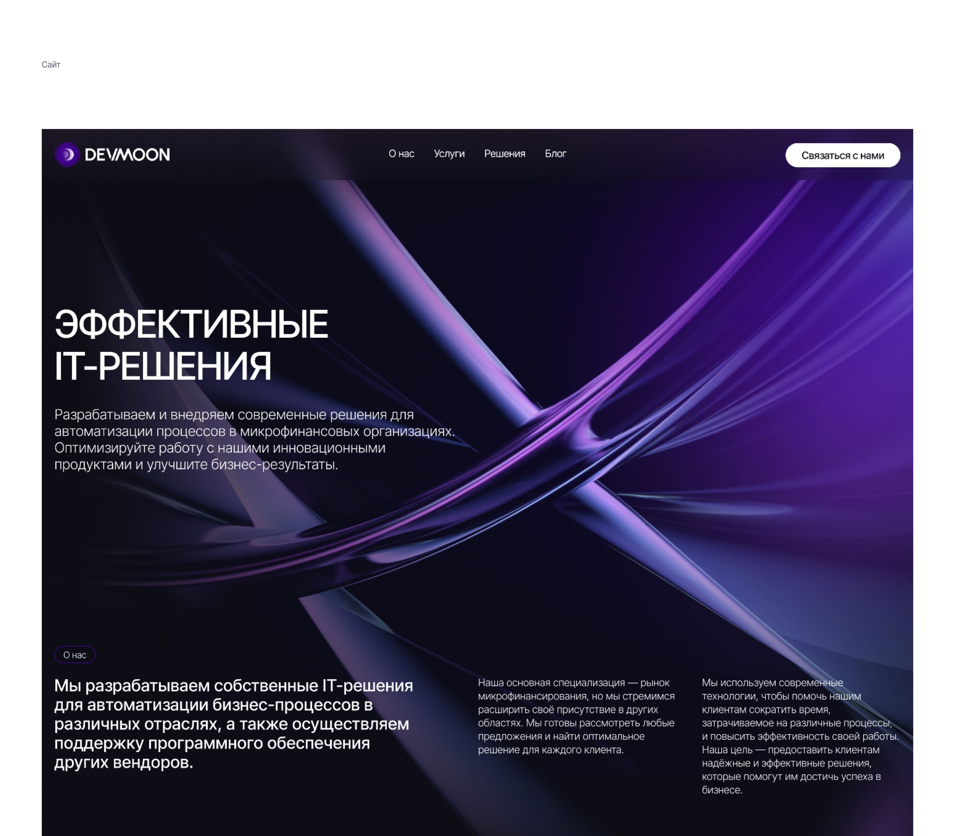 Лого и сайт для компании Devmoon — Изображение №5 — Интерфейсы, Брендинг на Dprofile