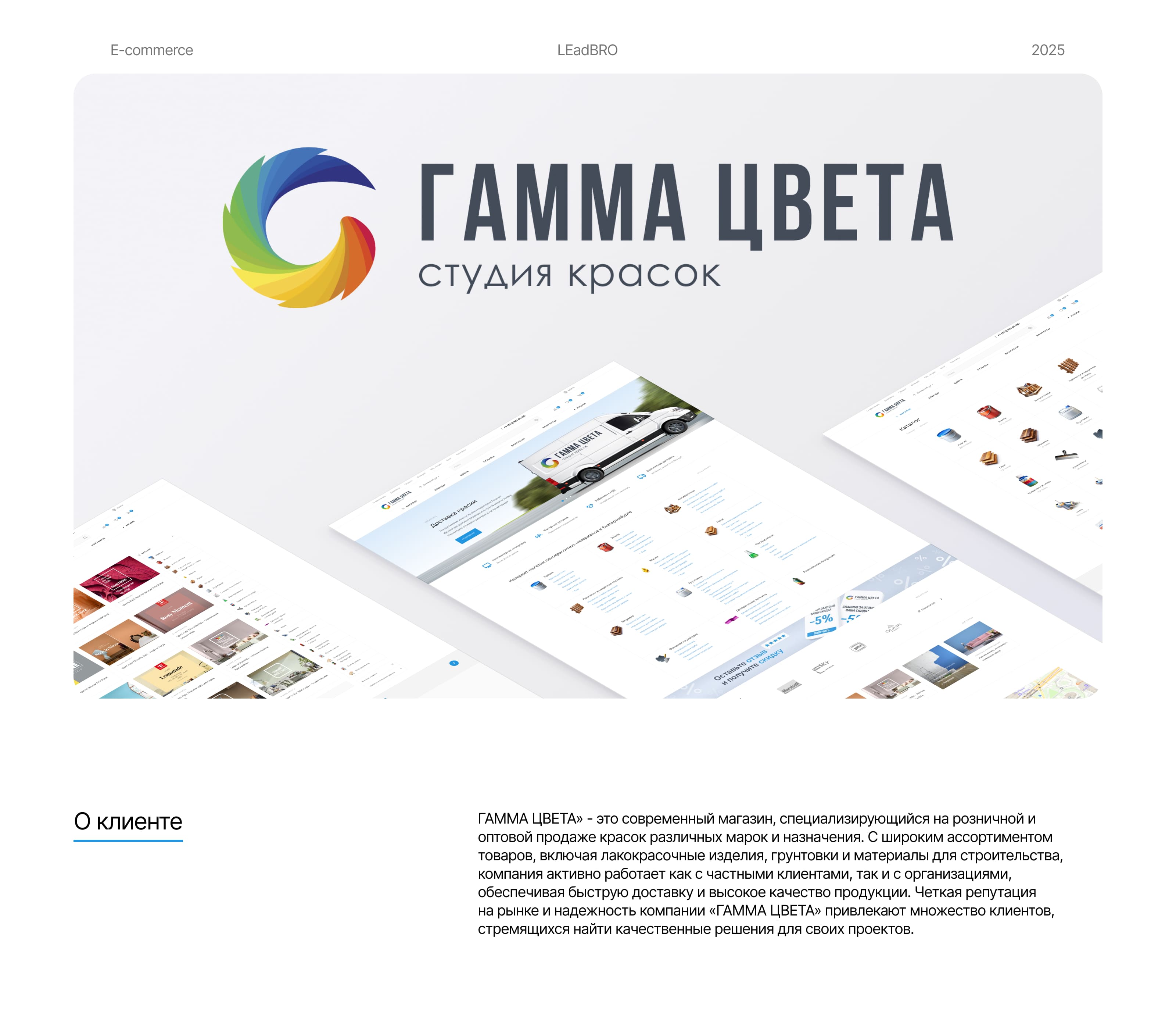 Интернет-магазин для Гаммы цвета — Изображение №1 — Интерфейсы на Dprofile