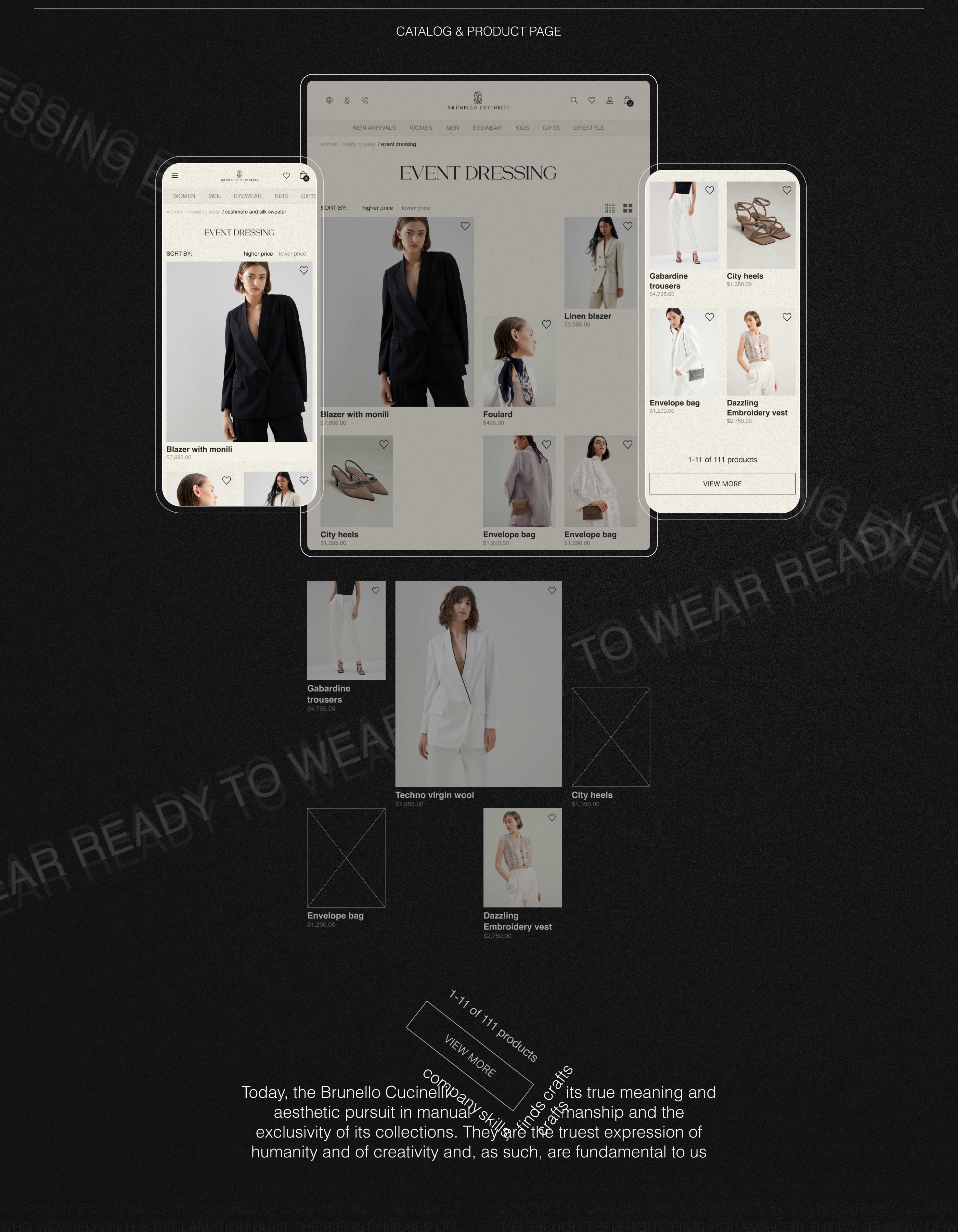 Brunello Cucinelli | e-commerce (RE)design concept — Изображение №3 — Интерфейсы, Анимация на Dprofile