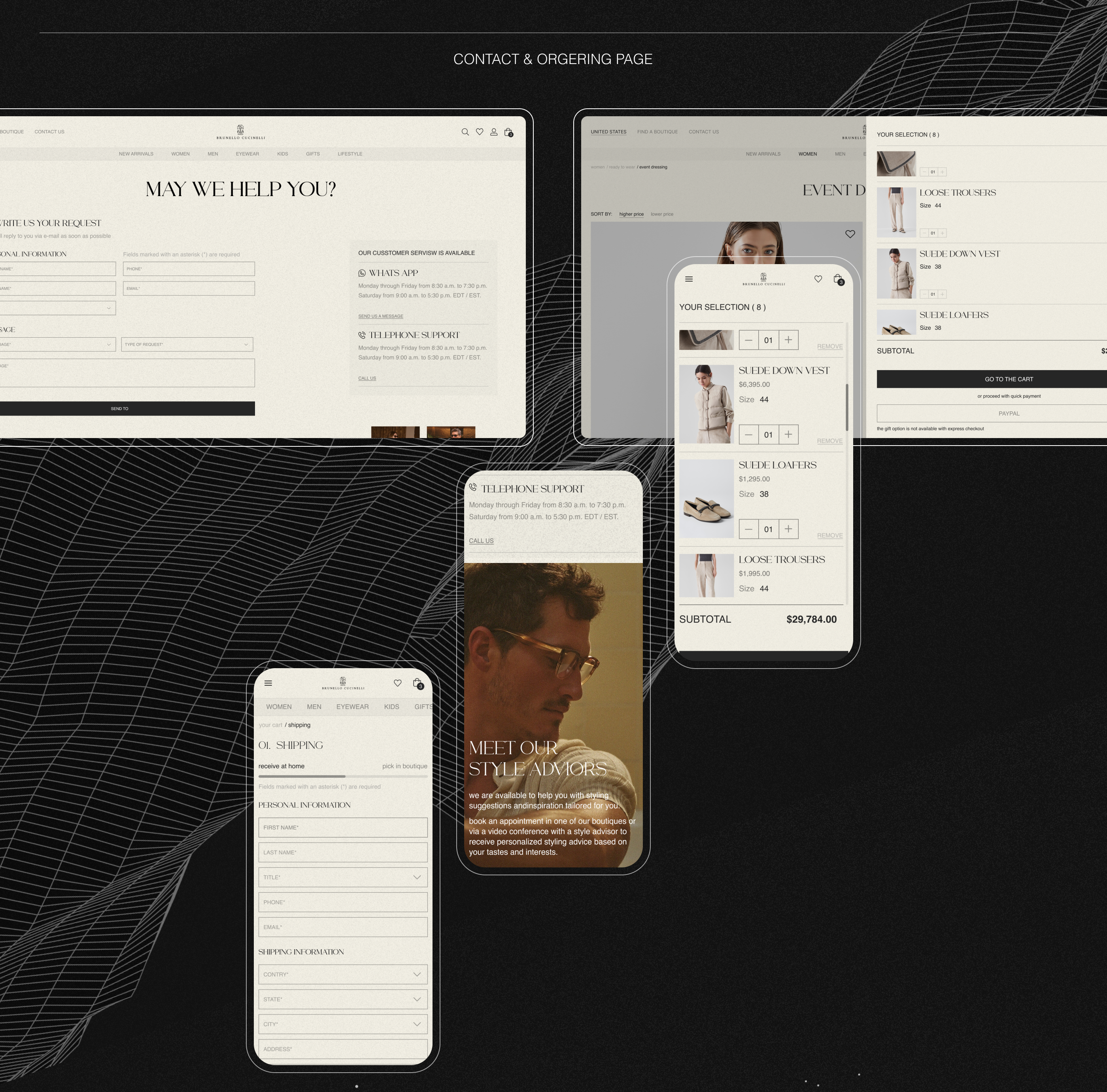 Brunello Cucinelli | e-commerce (RE)design concept — Изображение №6 — Интерфейсы, Анимация на Dprofile