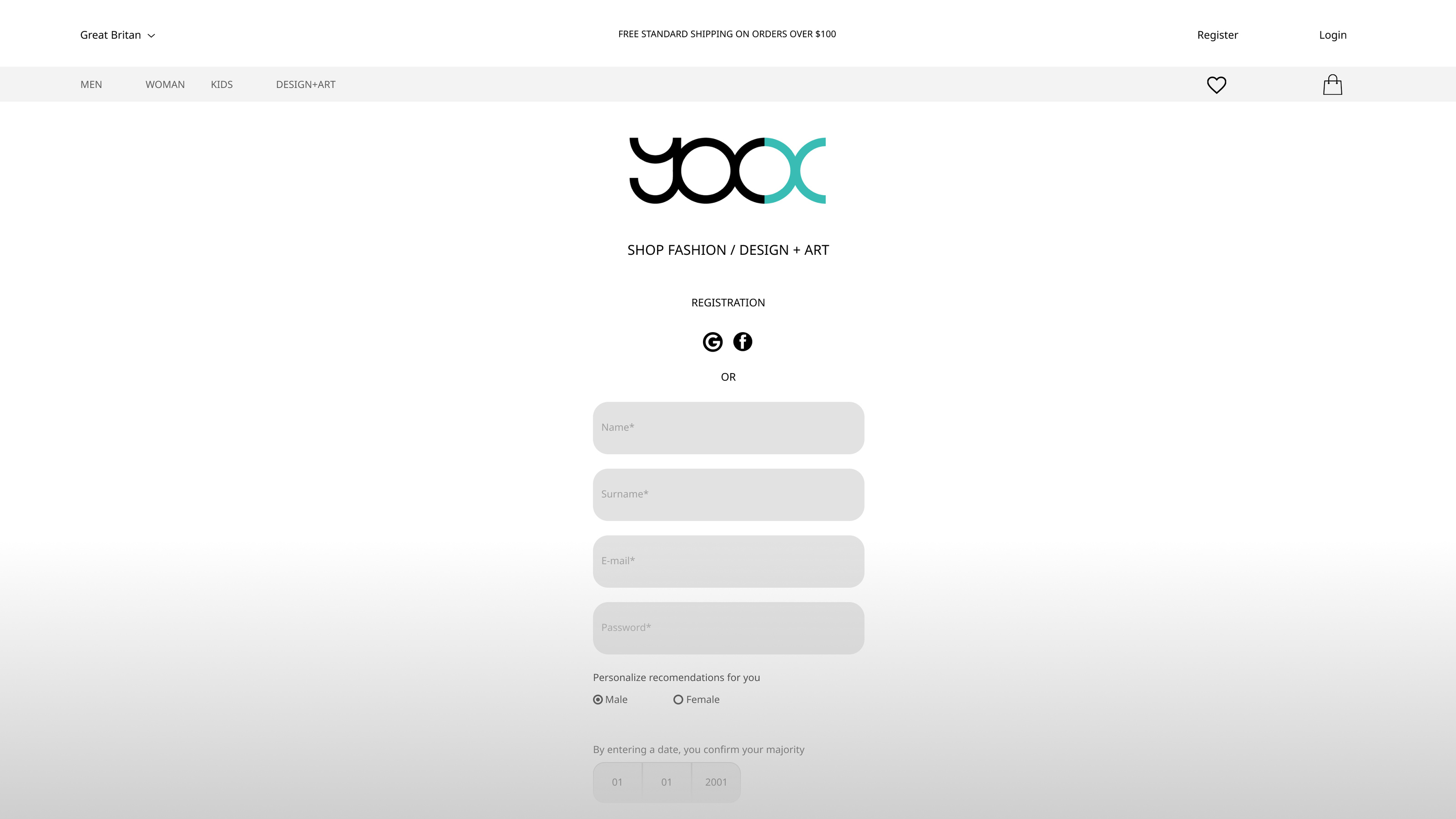 "YOOX" Logo + Site — Изображение №7 — Интерфейсы, Брендинг на Dprofile