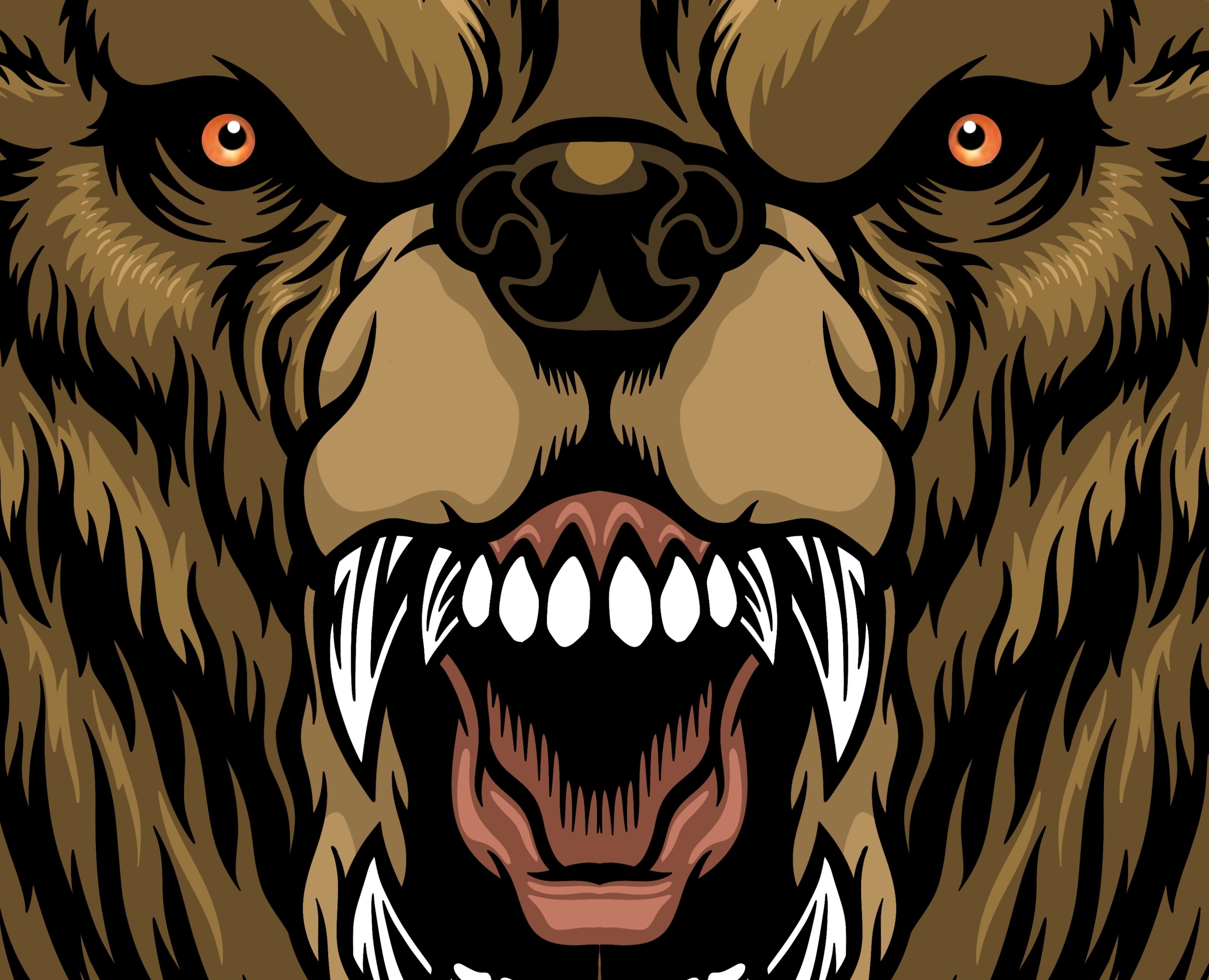 Angry bear — Иллюстрация, Графика на Dprofile