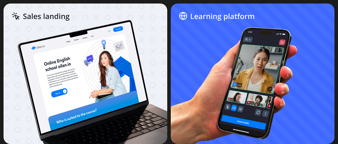 The educational platform of Oilan Language School — Изображение №2 — Интерфейсы на Dprofile