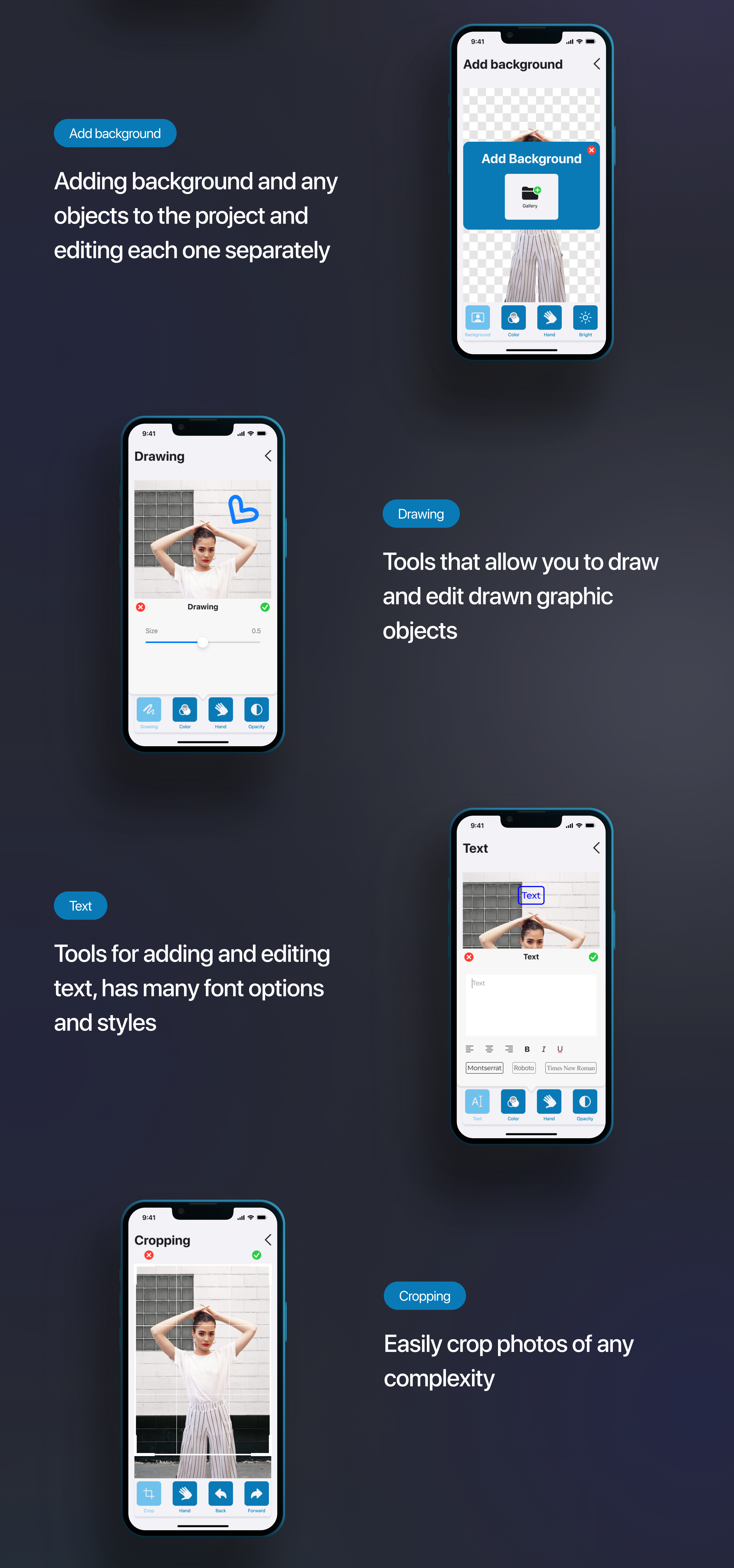 Concept of a mobile photo editor app "Paint Drop" — Изображение №6 — Интерфейсы на Dprofile
