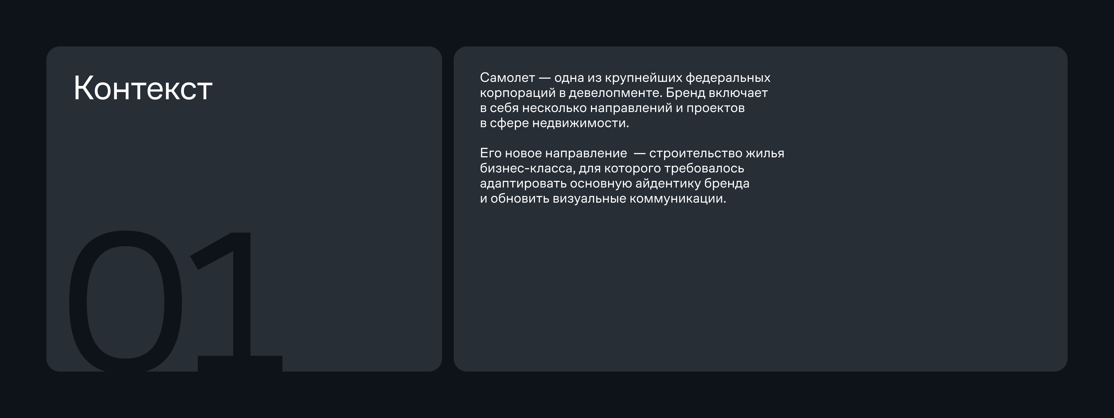 Самолет. Айдентика для девелопера бизнес-класса — Изображение №1 — Брендинг, Анимация на Dprofile