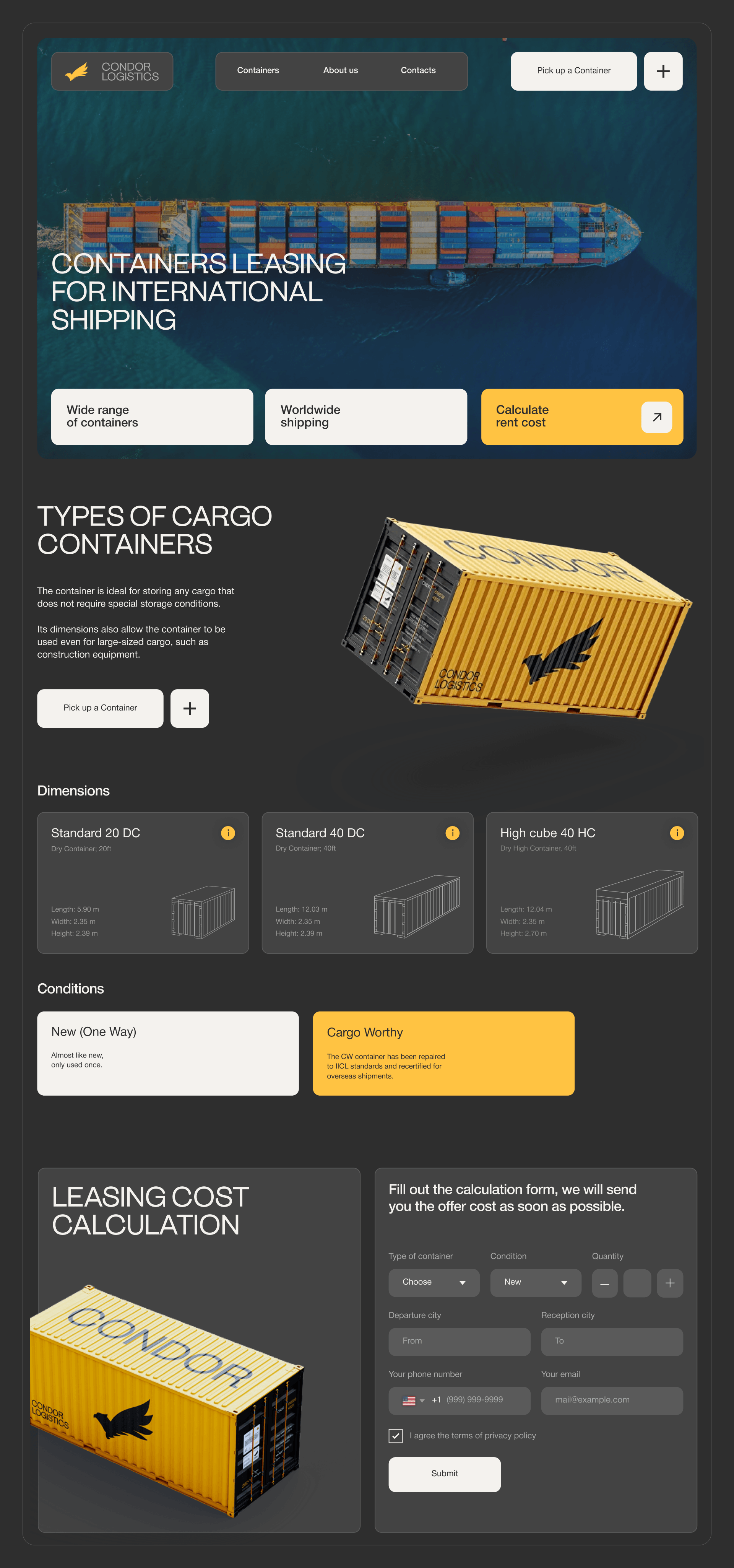 CONDOR LOGISTICS — Изображение №13 — Интерфейсы, Брендинг на Dprofile
