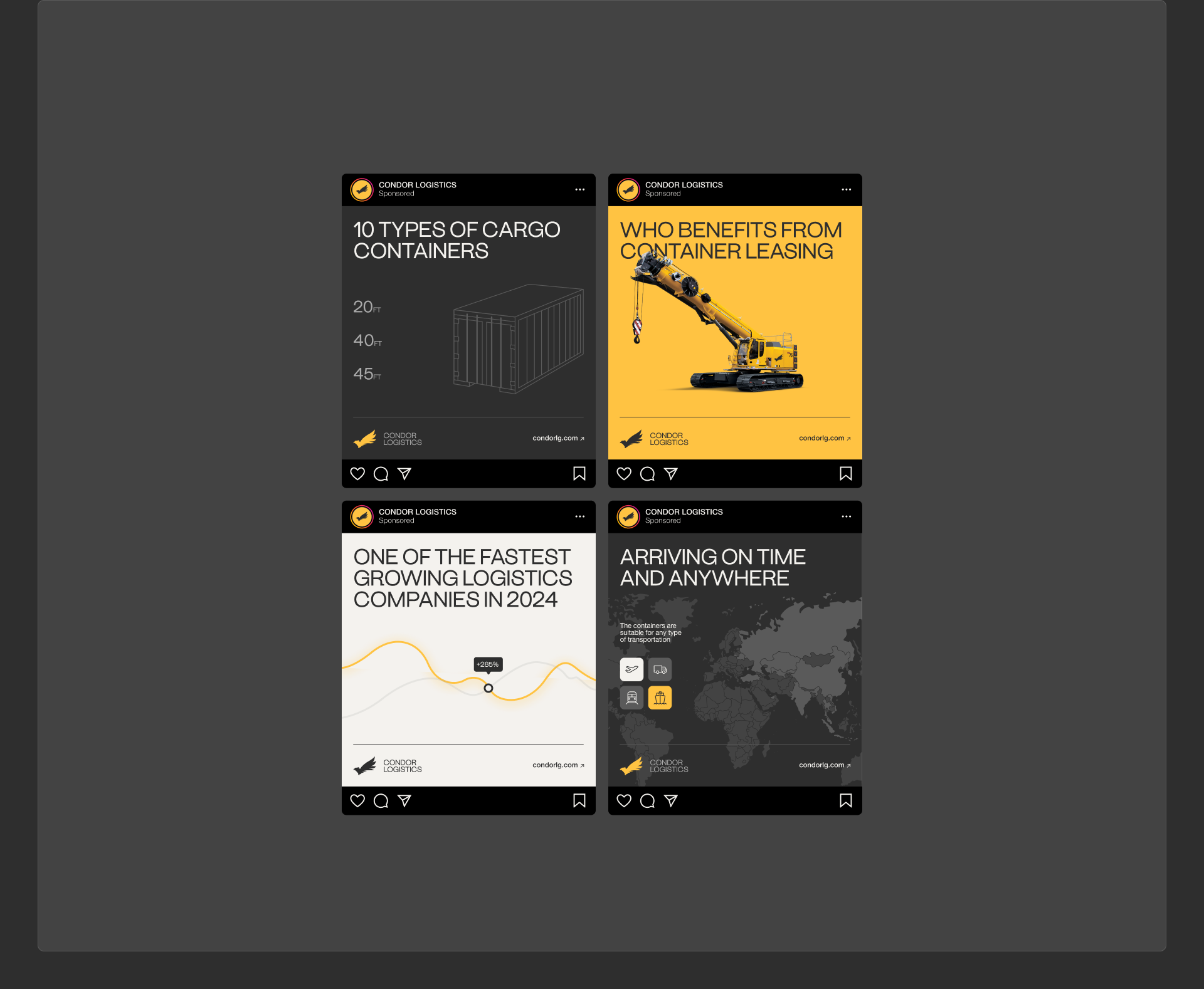CONDOR LOGISTICS — Изображение №17 — Интерфейсы, Брендинг на Dprofile