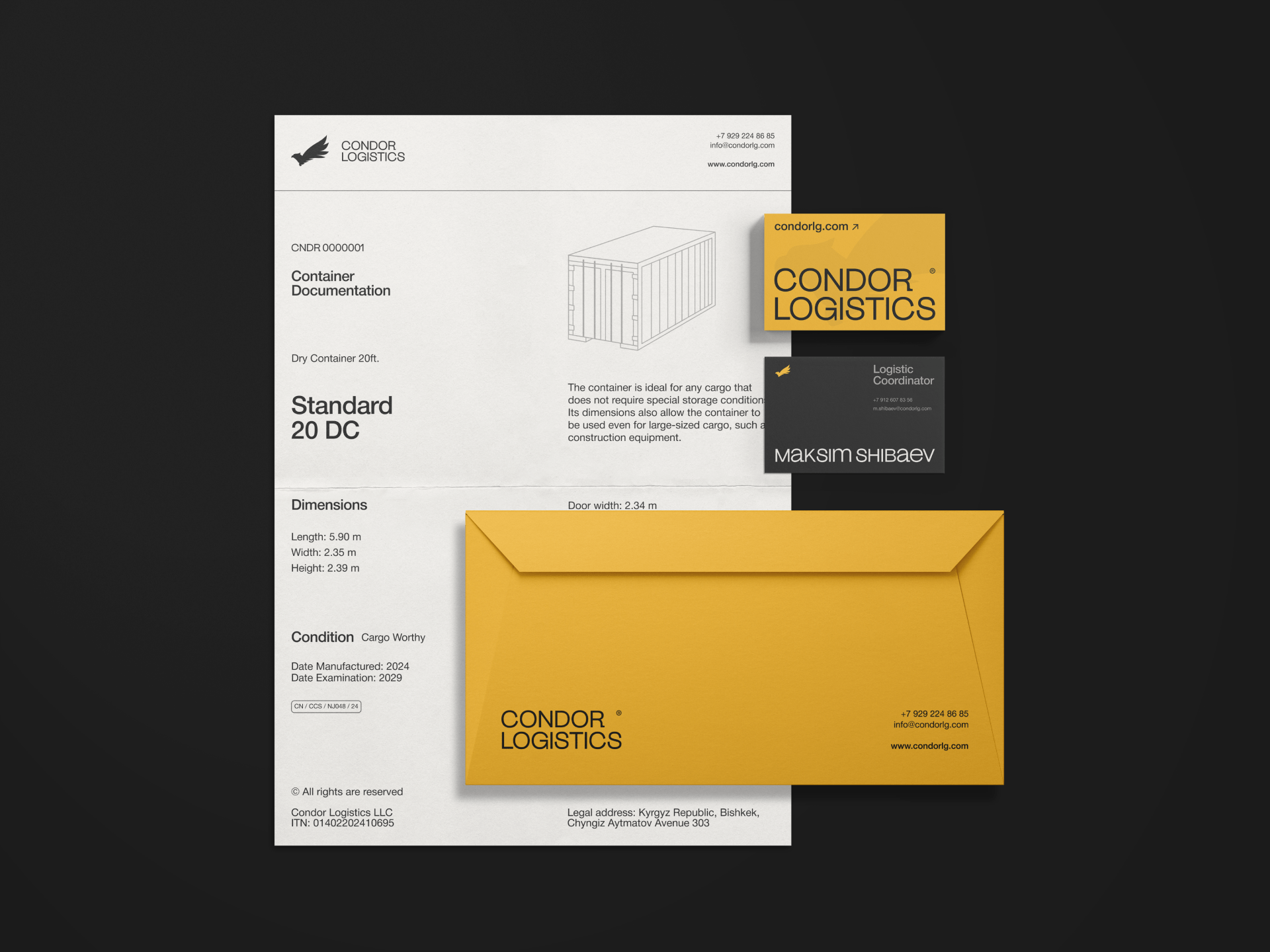 CONDOR LOGISTICS — Изображение №6 — Интерфейсы, Брендинг на Dprofile