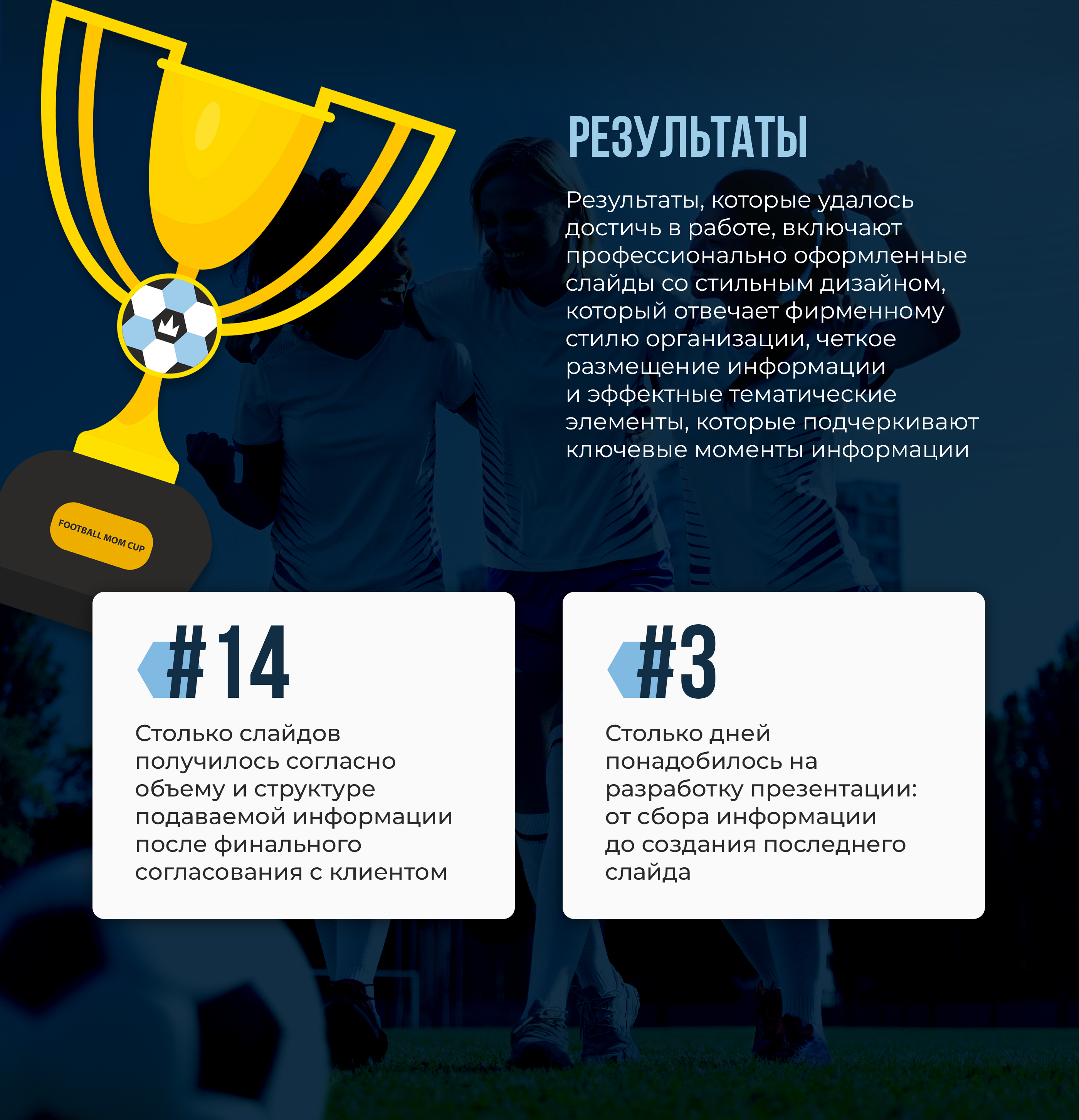 Презентация для проекта Football Mom — Изображение №3 — Графика, Маркетинг на Dprofile