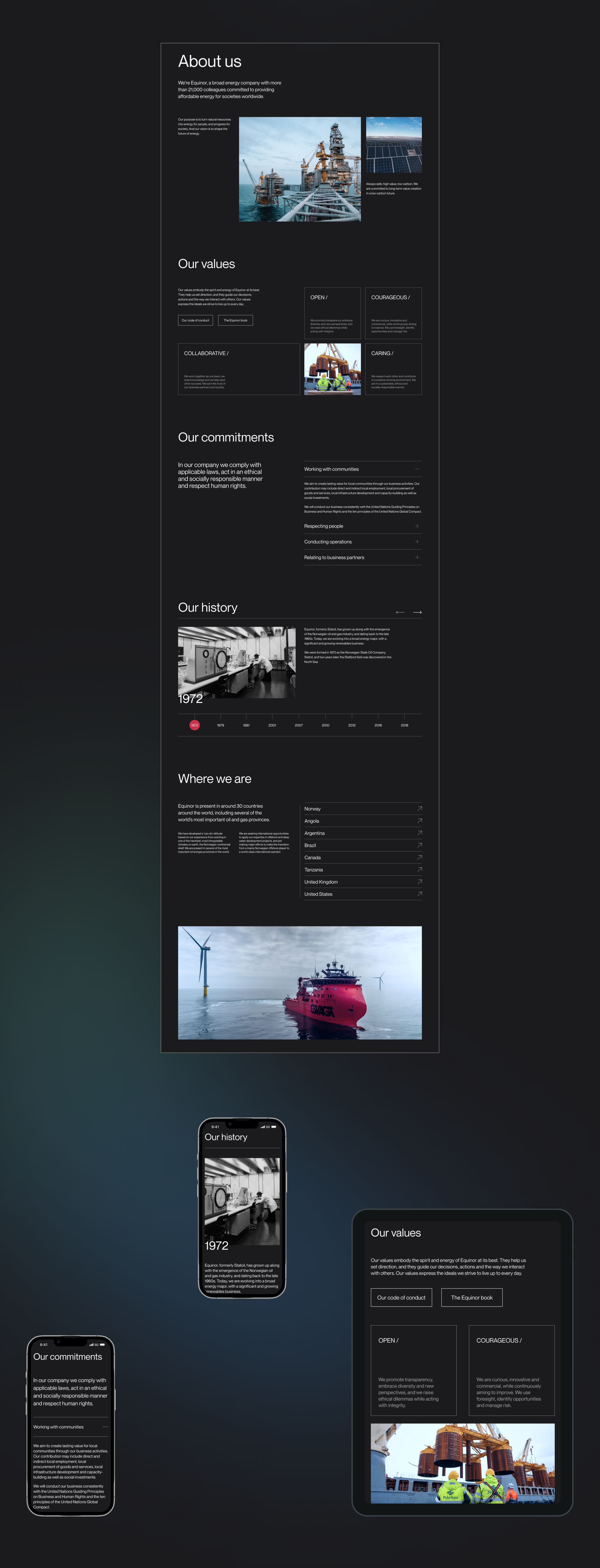 Equinor ASA — Corporate website — Изображение №7 — Брендинг, Интерфейсы на Dprofile