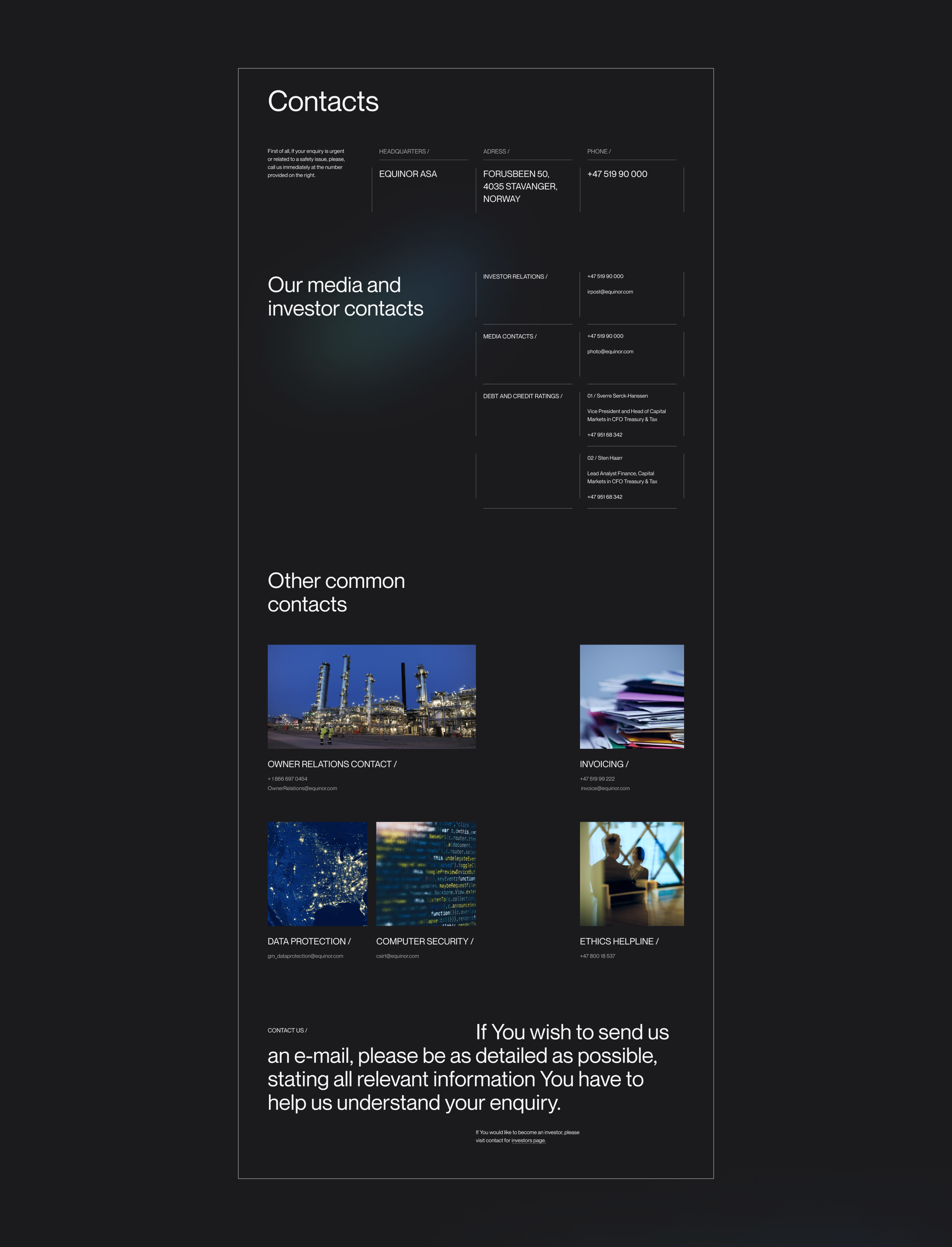 Equinor ASA — Corporate website — Изображение №8 — Брендинг, Интерфейсы на Dprofile